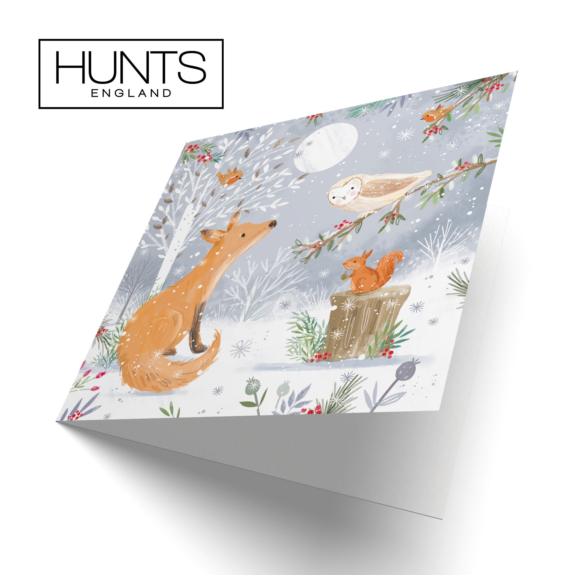 Fox Family Fun Christmas Card Nature's Treasures - Default Title (B0CMJ7M5P6)