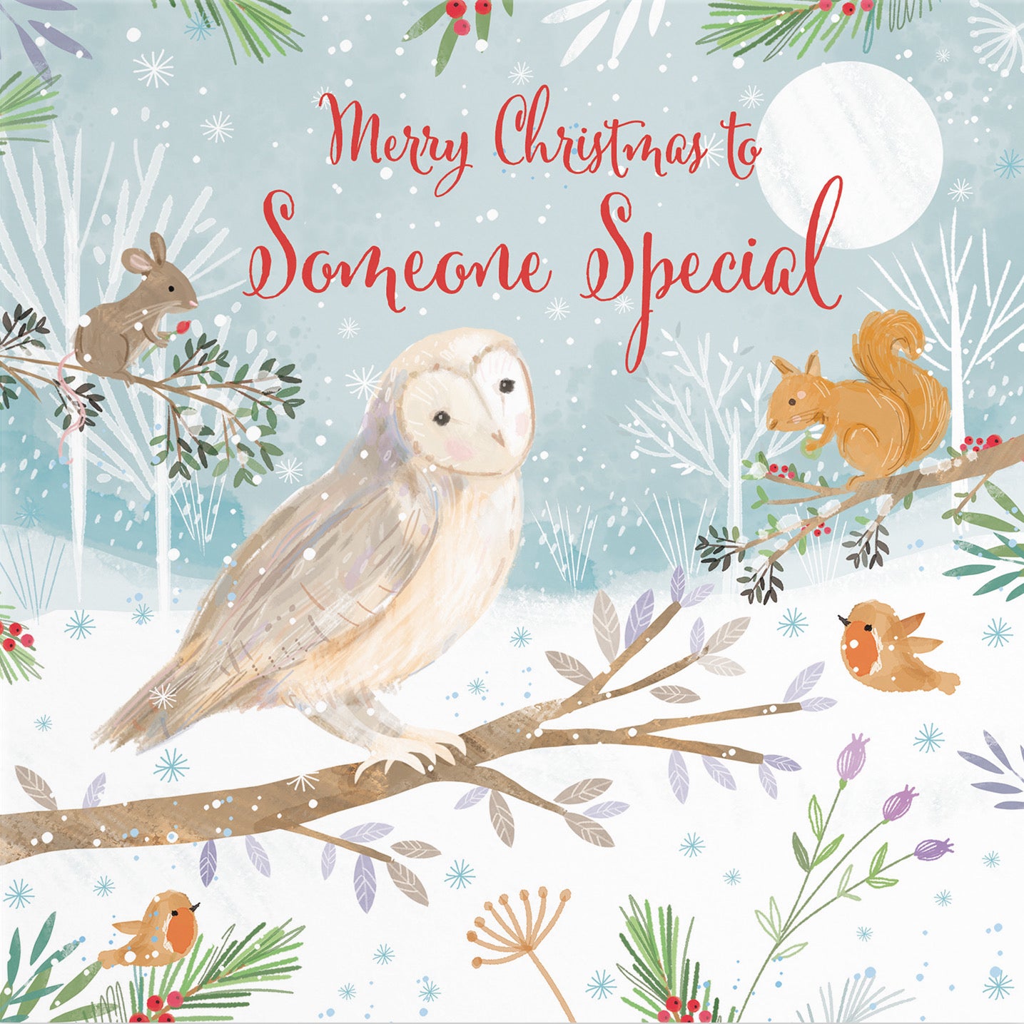 Someone Special Cute Owl Christmas Card Nature's Treasures - Default Title (B0CMJ7YJJQ)