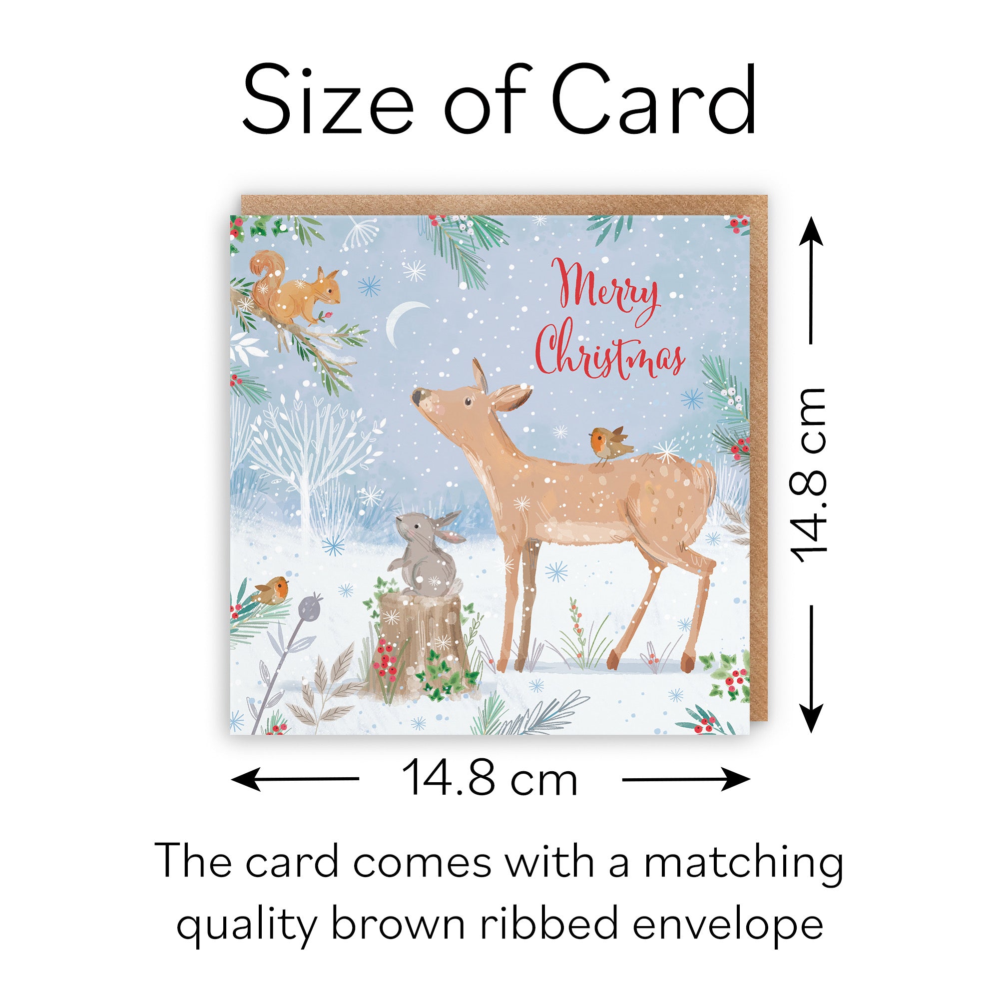 Merry Christmas Deer Family Fun Card Nature's Treasures - Default Title (B0CMJ89R57)