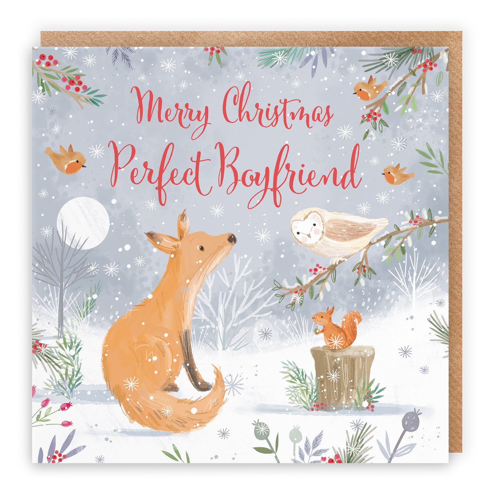 Boyfriend Cute Fox Christmas Card Nature's Treasures - Default Title (B0CMJ8JKYS)