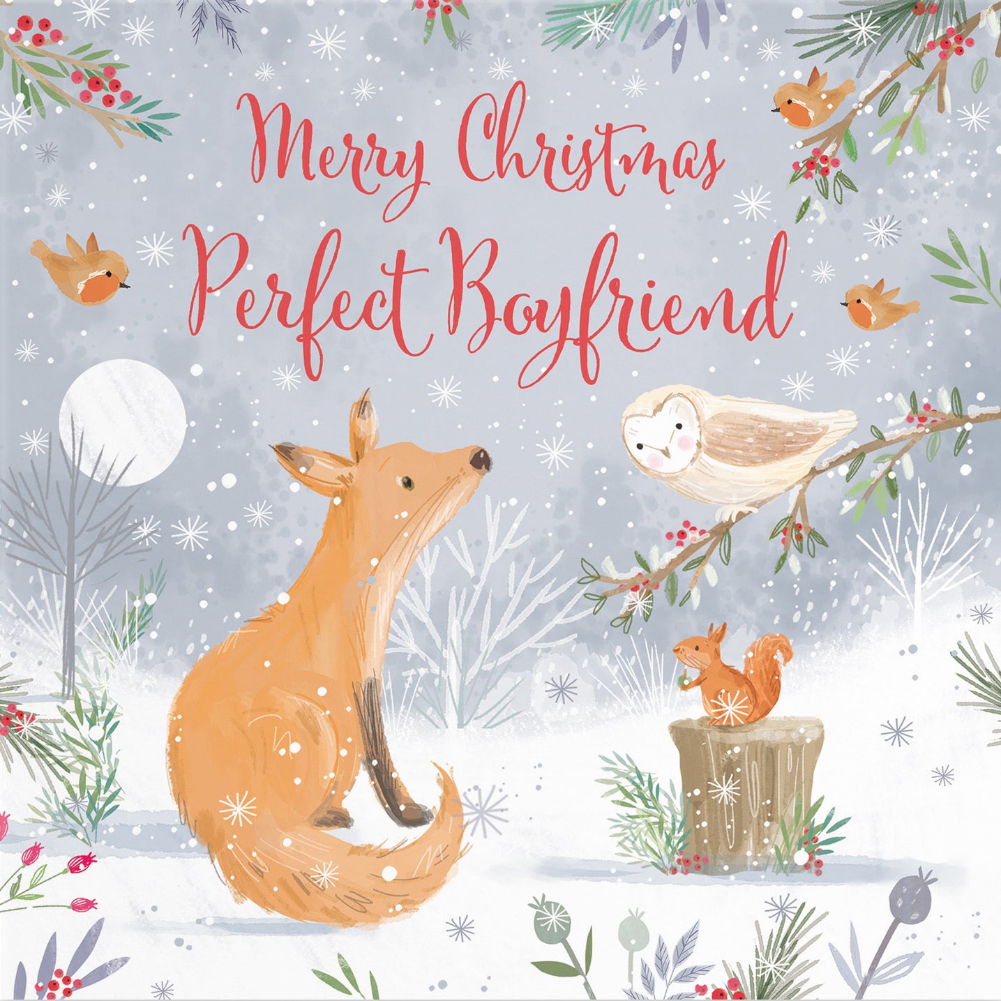 Boyfriend Cute Fox Christmas Card Nature's Treasures - Default Title (B0CMJ8JKYS)