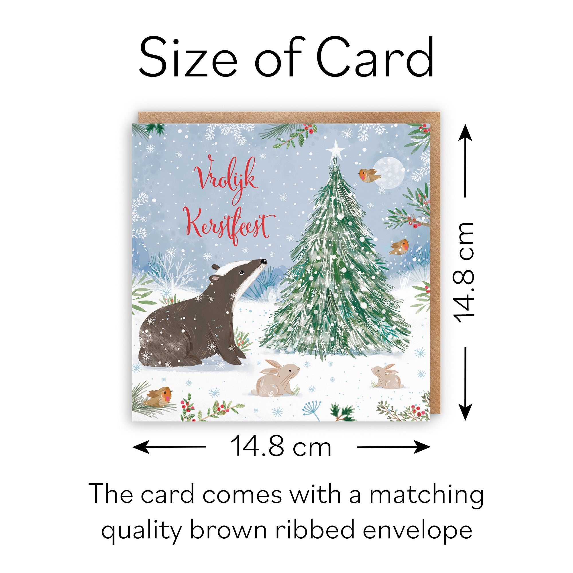 Badger Dutch Christmas Card Nature's Treasures - Default Title (B0CMJ8K28K)