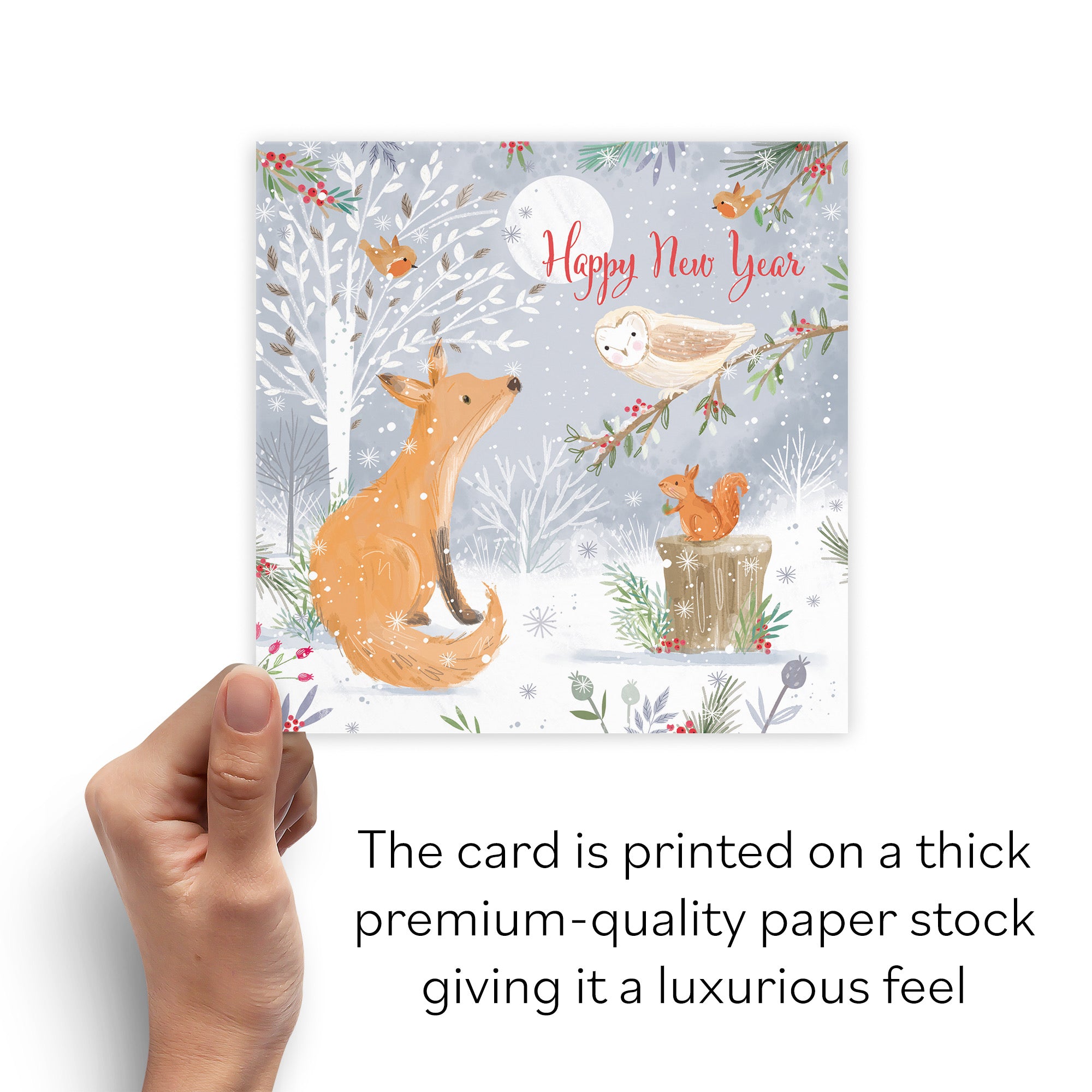 Happy New Year Cute Fox Card Nature's Treasures - Default Title (B0CMJ8ZKGF)