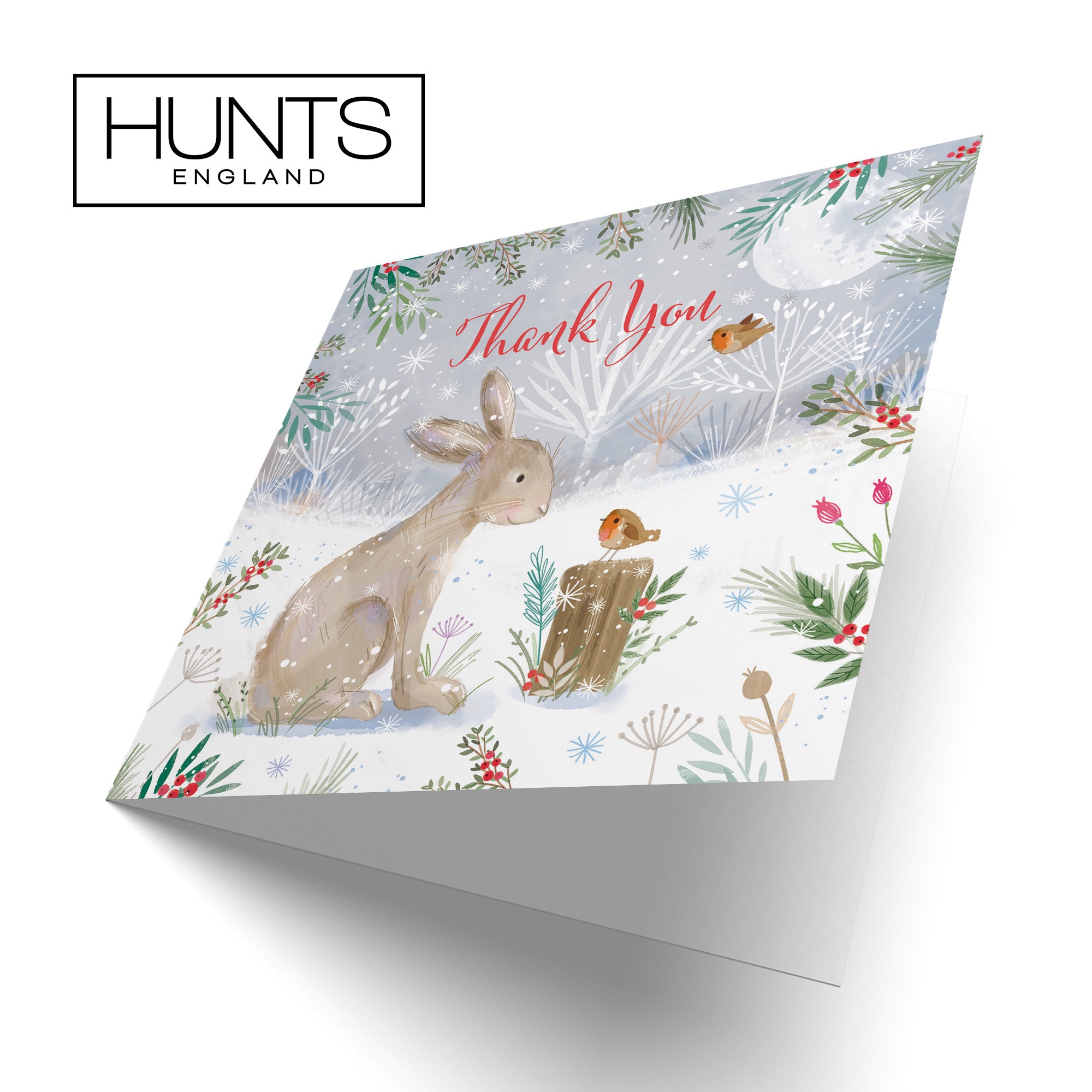 Thank You Cute Hare Christmas Card Nature's Treasures - Default Title (B0CMJ9Y2GV)