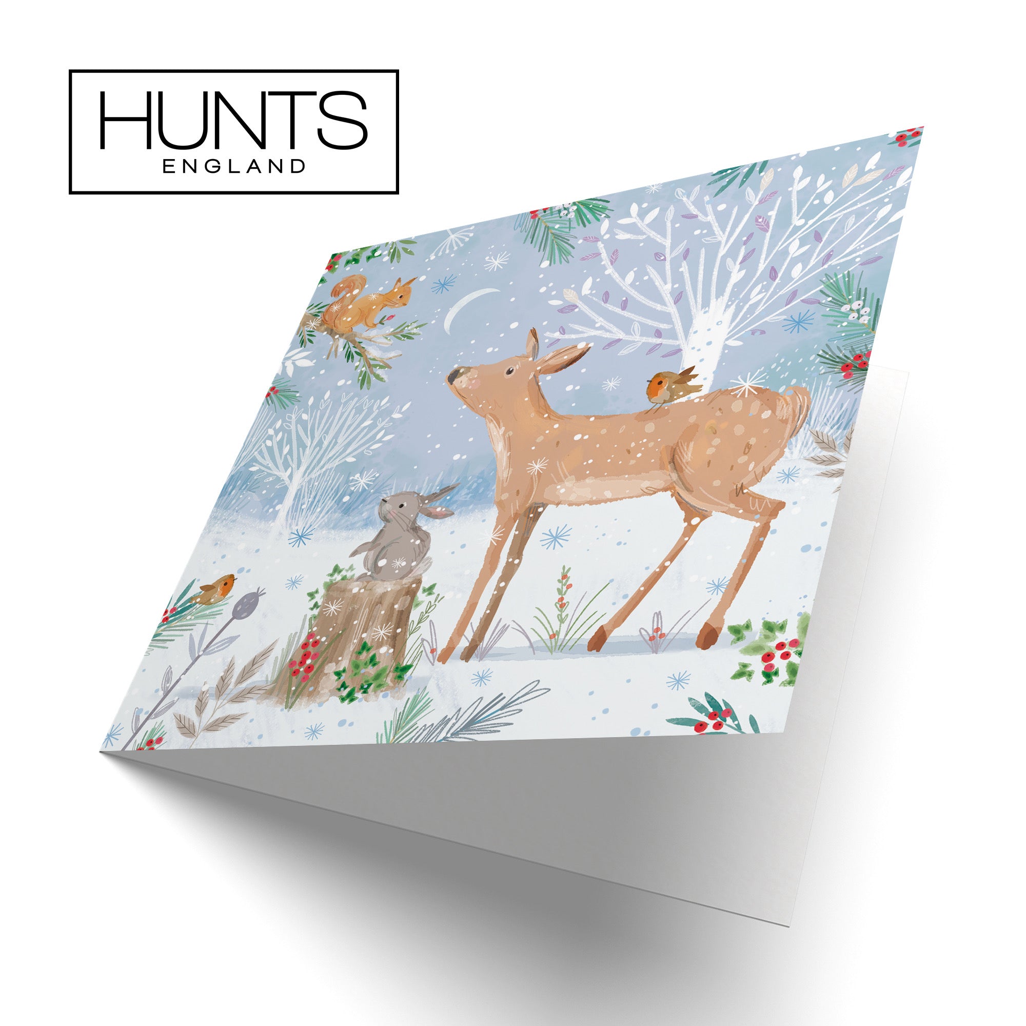 Deer Family Fun Christmas Card Nature's Treasures - Default Title (B0CMJB6QGJ)