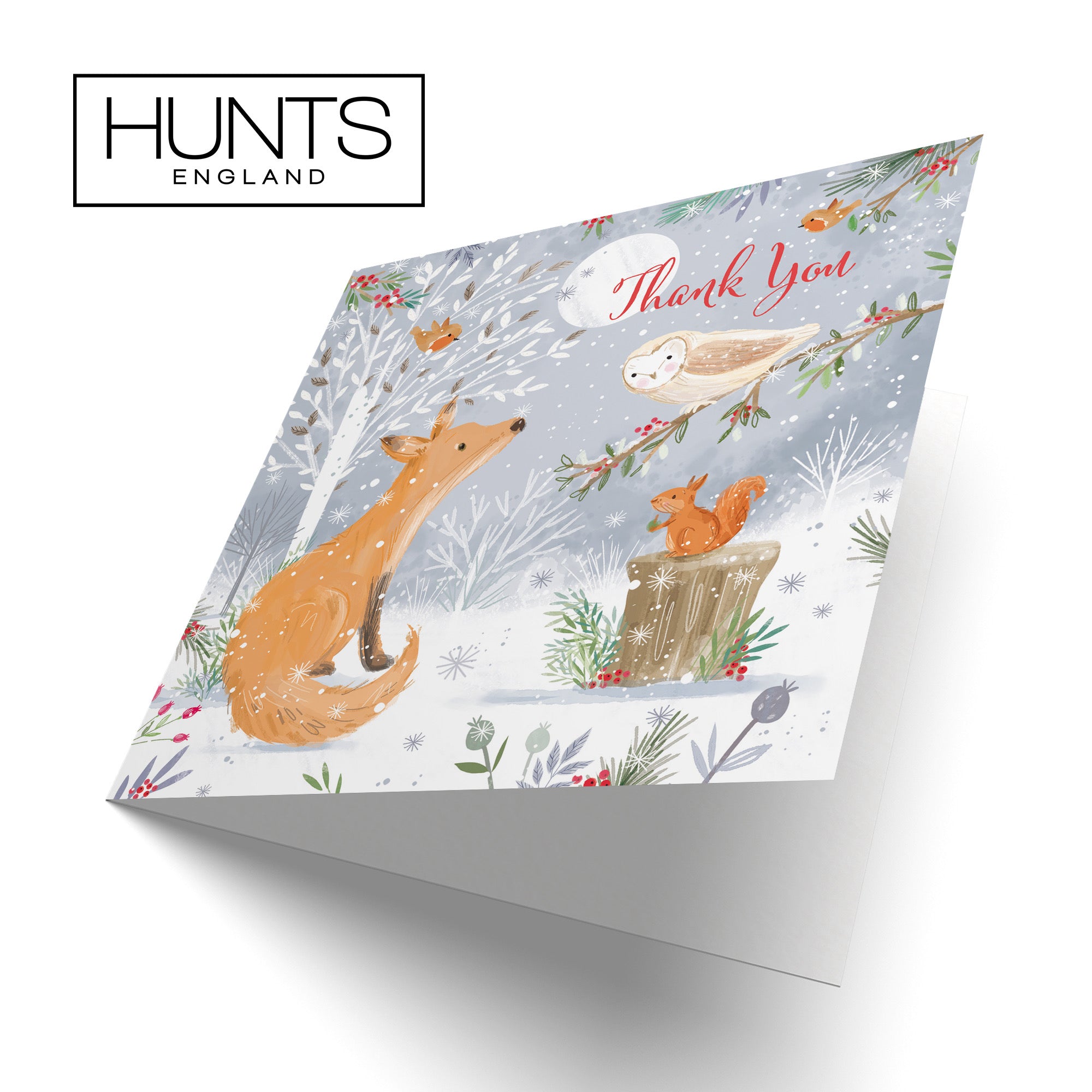 Thank You Cute Fox Christmas Card Nature's Treasures - Default Title (B0CMJB7RNF)