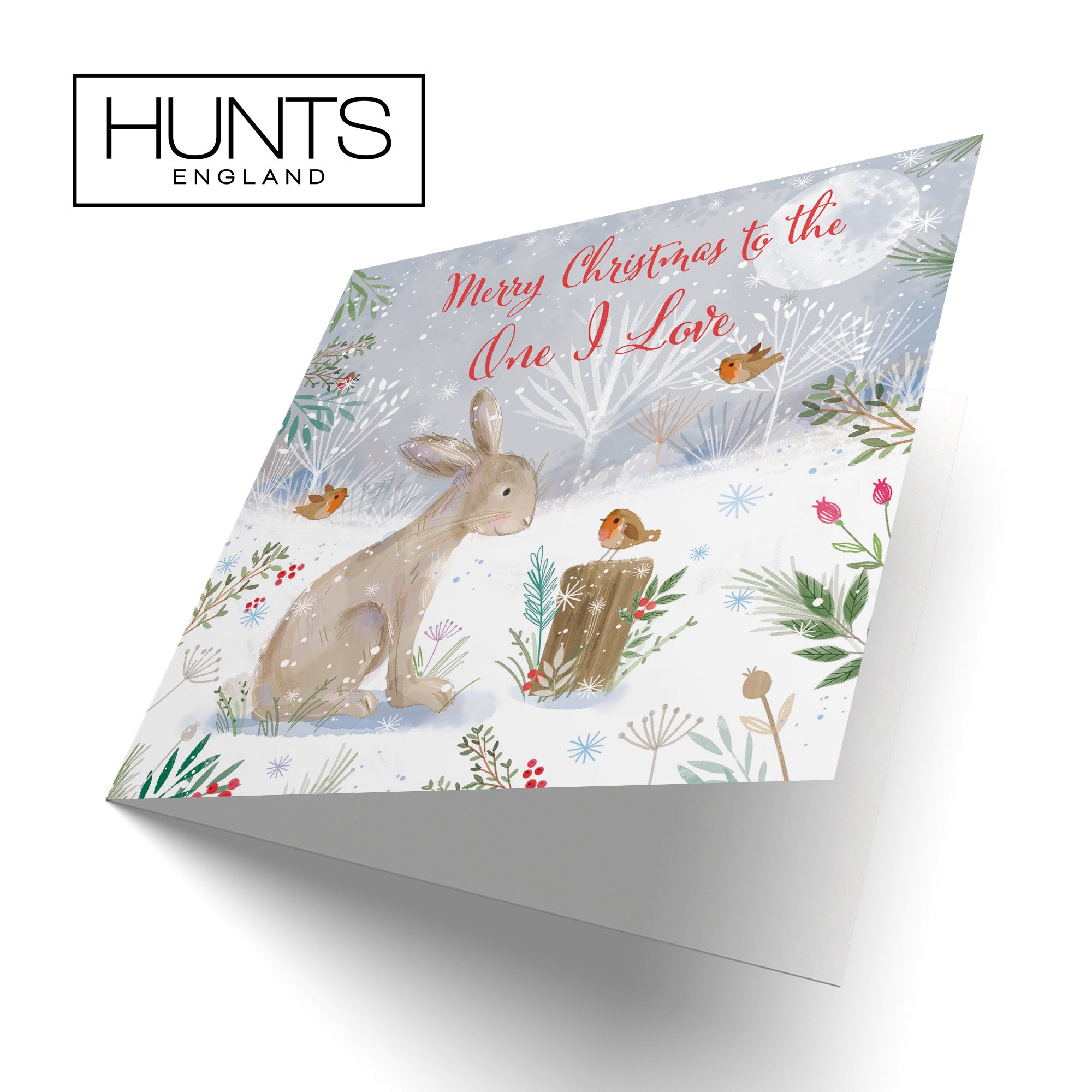 One I Love Cute Hare Christmas Card Nature's Treasures - Default Title (B0CMJBBHN9)