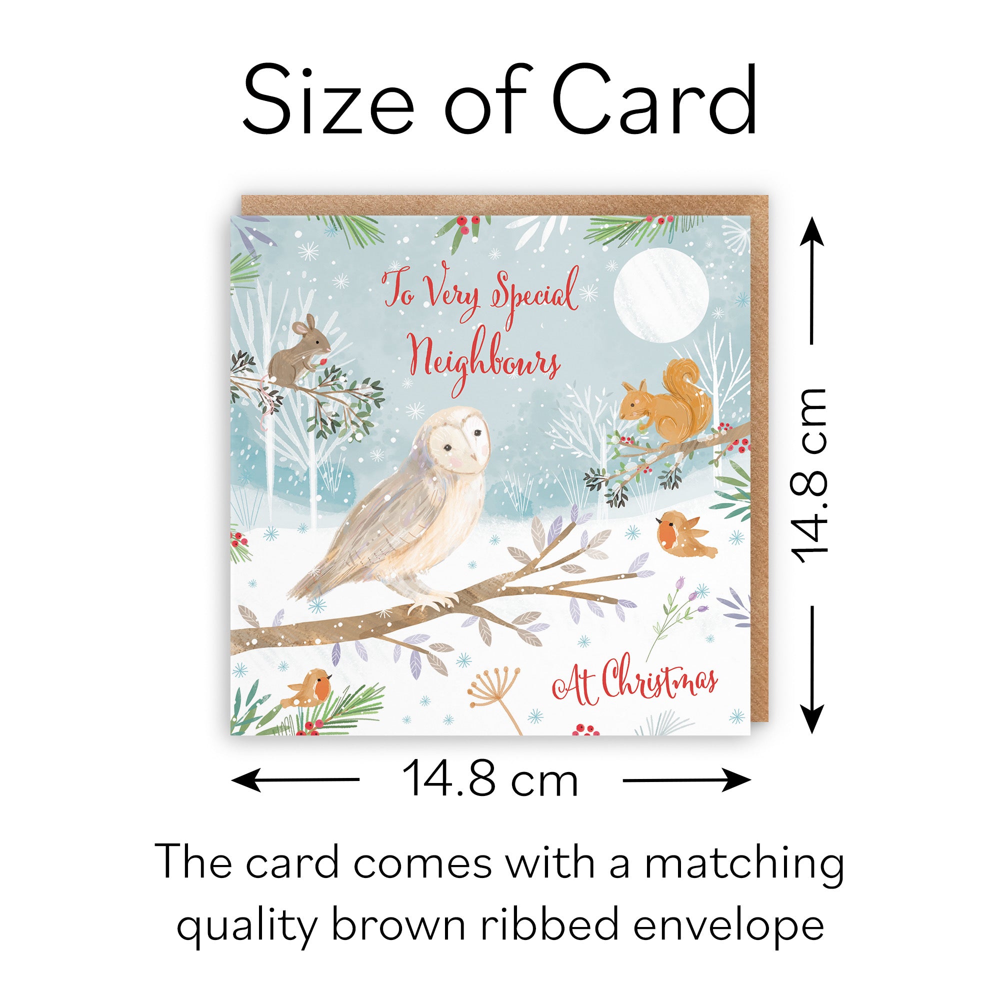 Neighbours Cute Owl Christmas Card Nature's Treasures - Default Title (B0CMJBQR18)