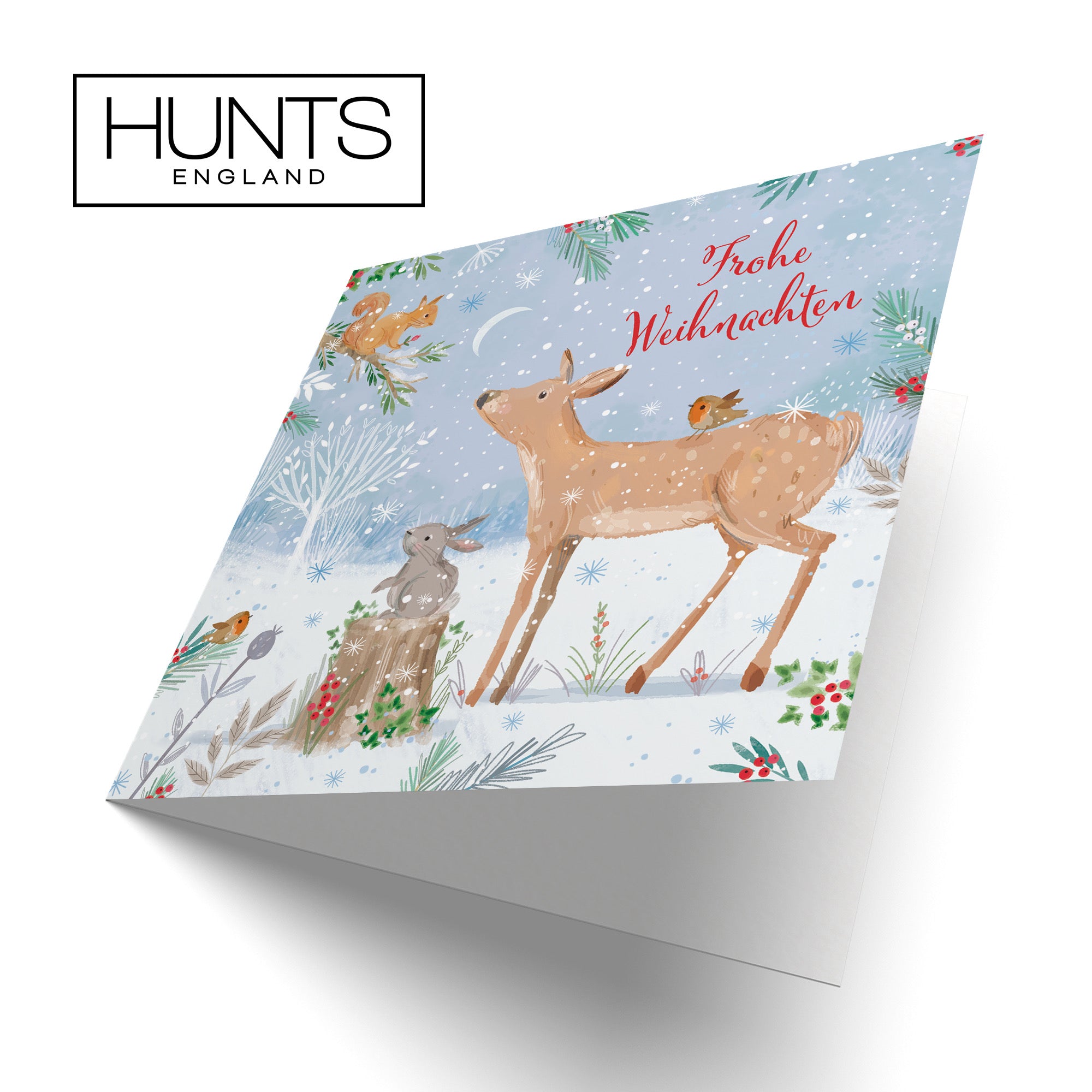 Cute Deer German Christmas Card Nature's Treasures - Default Title (B0CMJF4SG7)