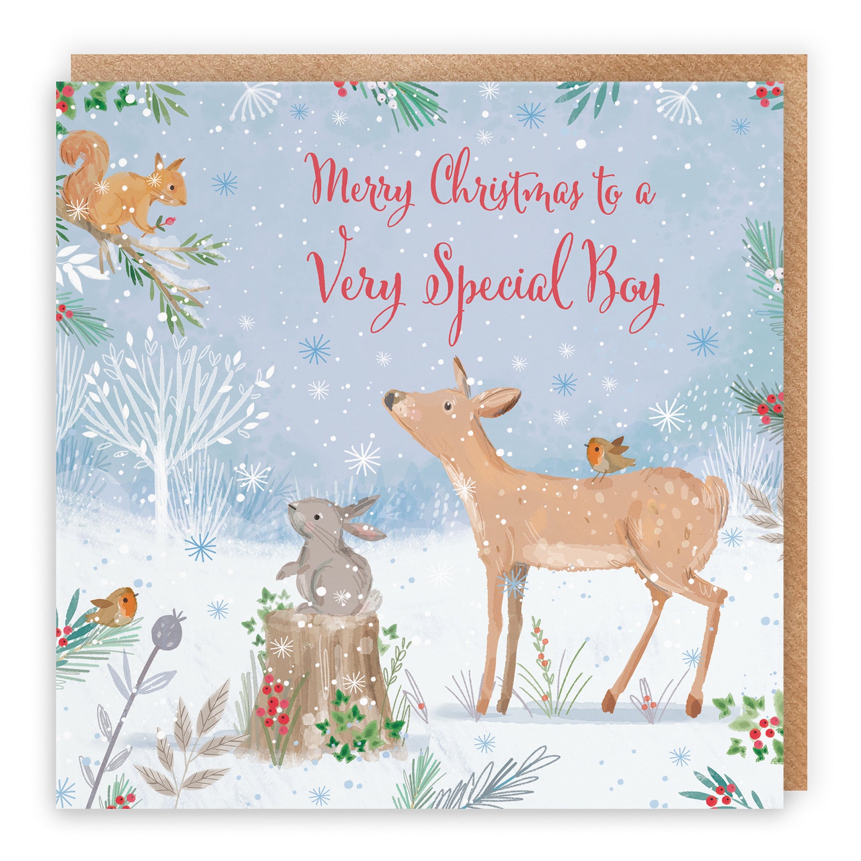 Special Boy Cute Deer Christmas Card Nature's Treasures - Default Title (B0CMJFZ8B5)