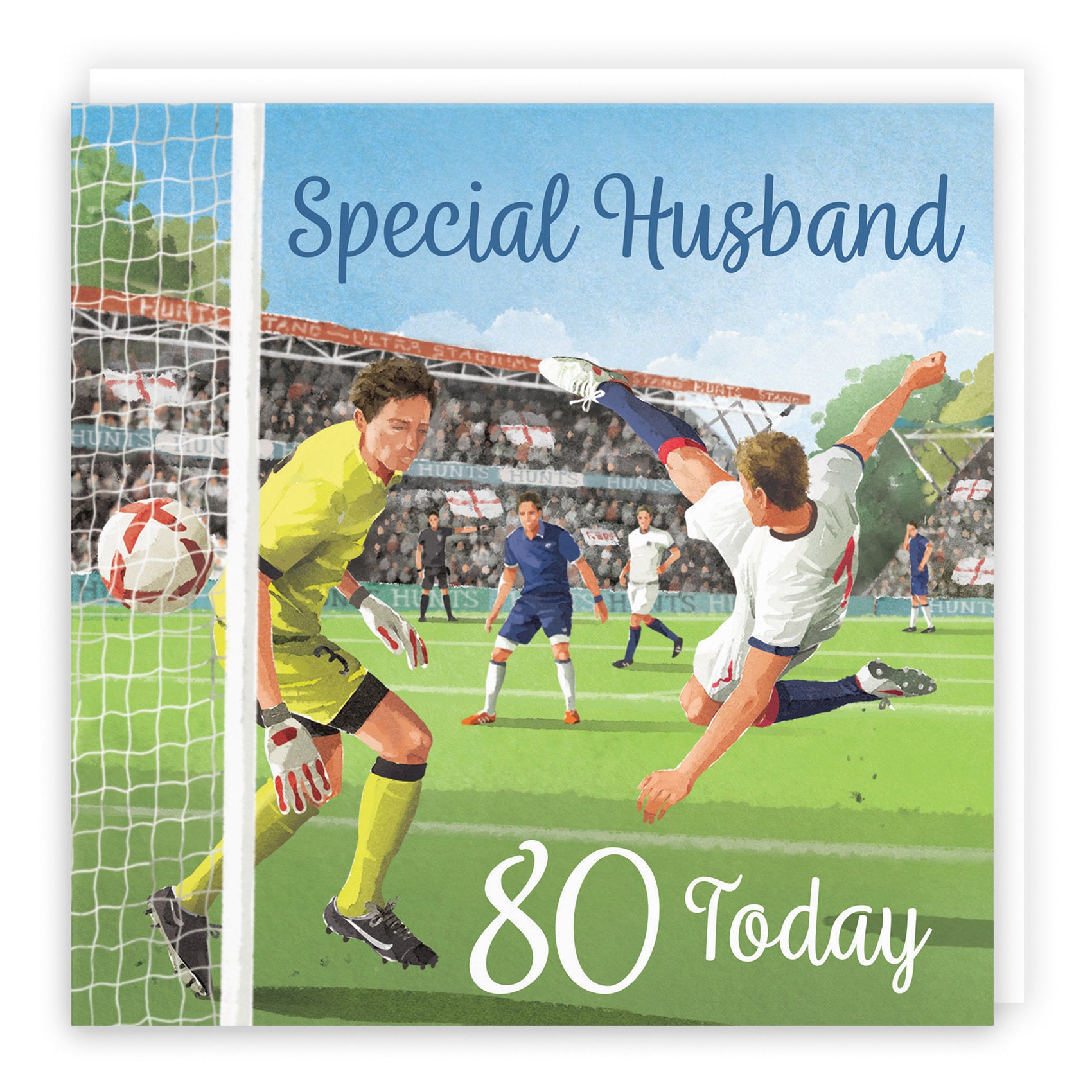 80th Husband Football Birthday Card Milo's Gallery - Default Title (B0CNXWKQ1Y)