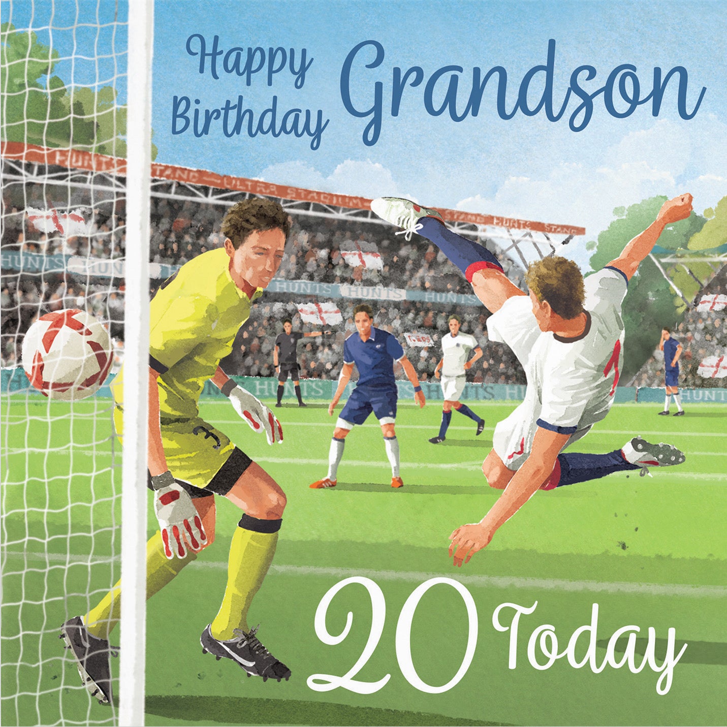 20th Grandson Football Birthday Card Milo's Gallery - Default Title (B0CNXX9YWT)