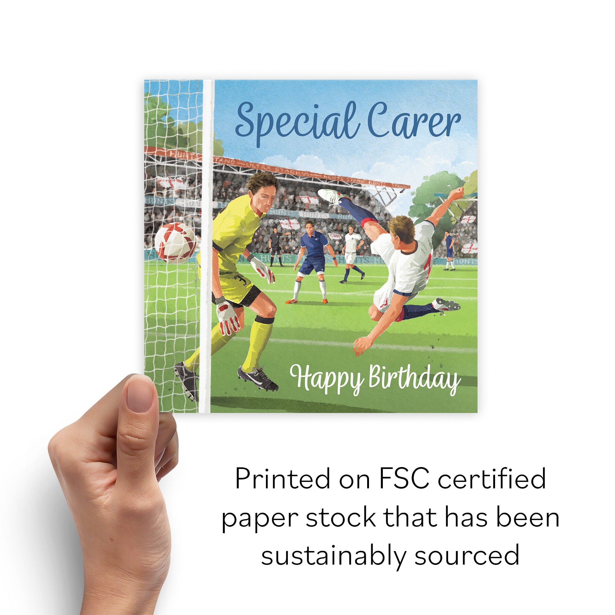 Carer Football Birthday Card Milo's Gallery - Default Title (B0CNXXLPLC)