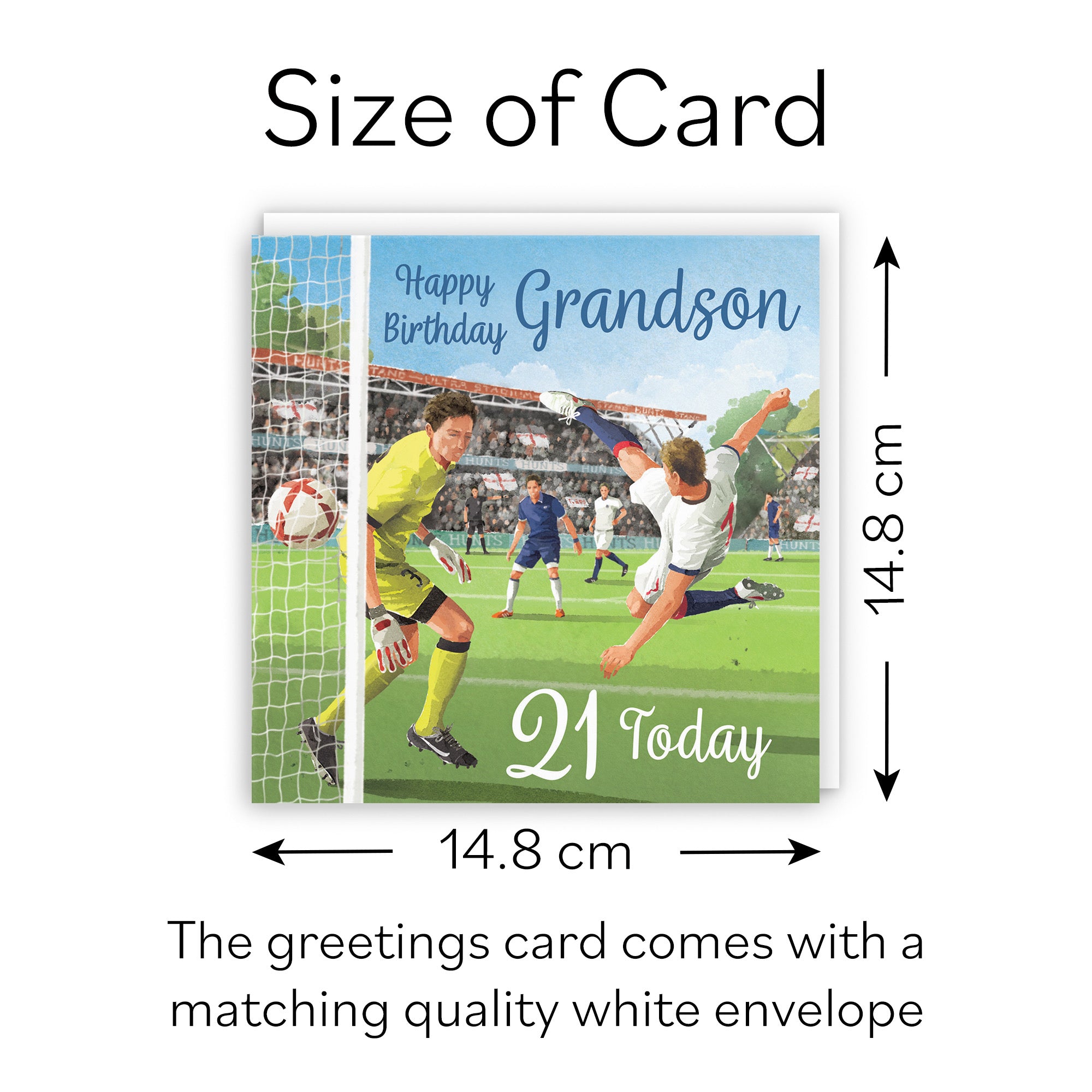 21st Grandson Football Birthday Card Milo's Gallery - Default Title (B0CNXY5BYD)