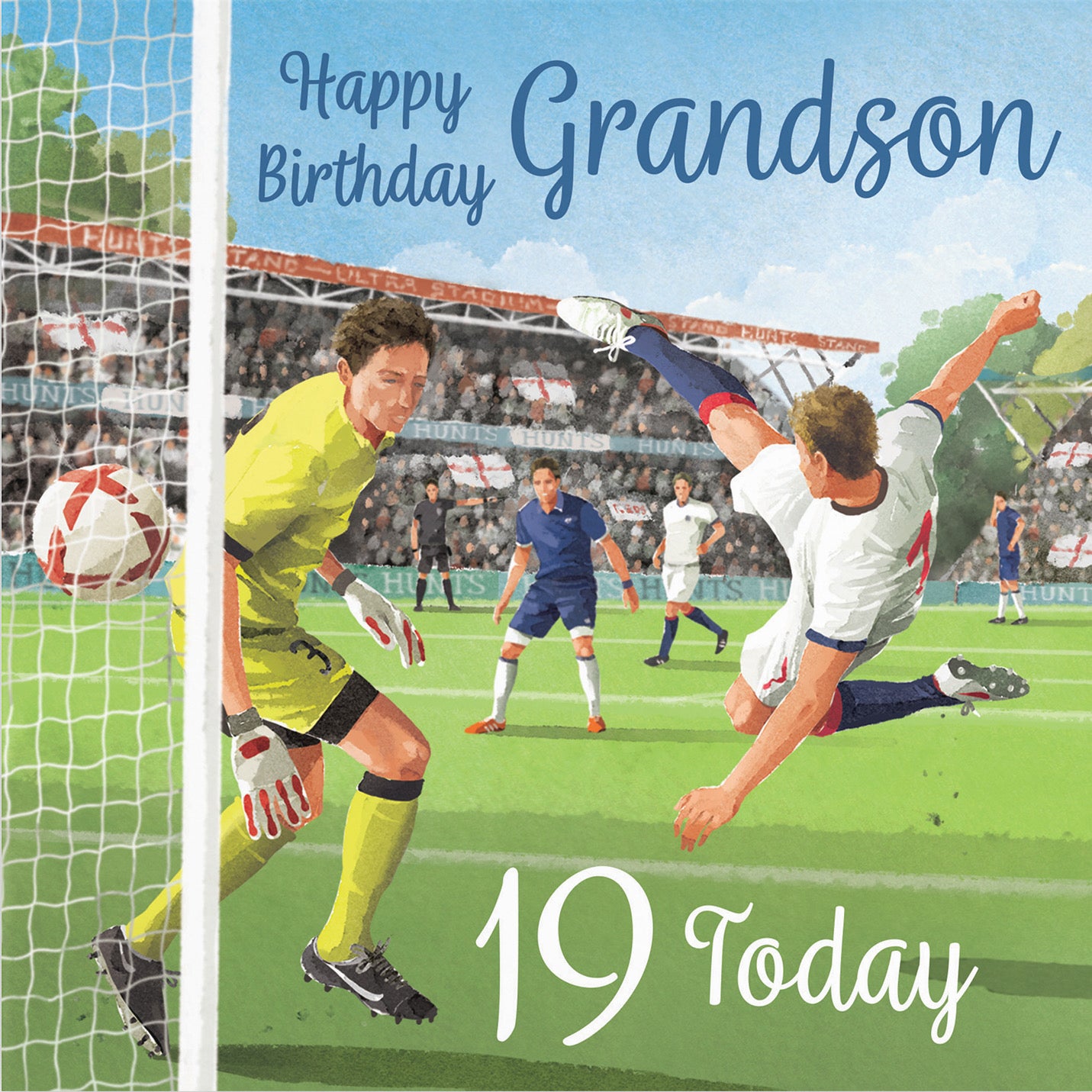 19th Grandson Football Birthday Card Milo's Gallery - Default Title (B0CNXYDRCB)