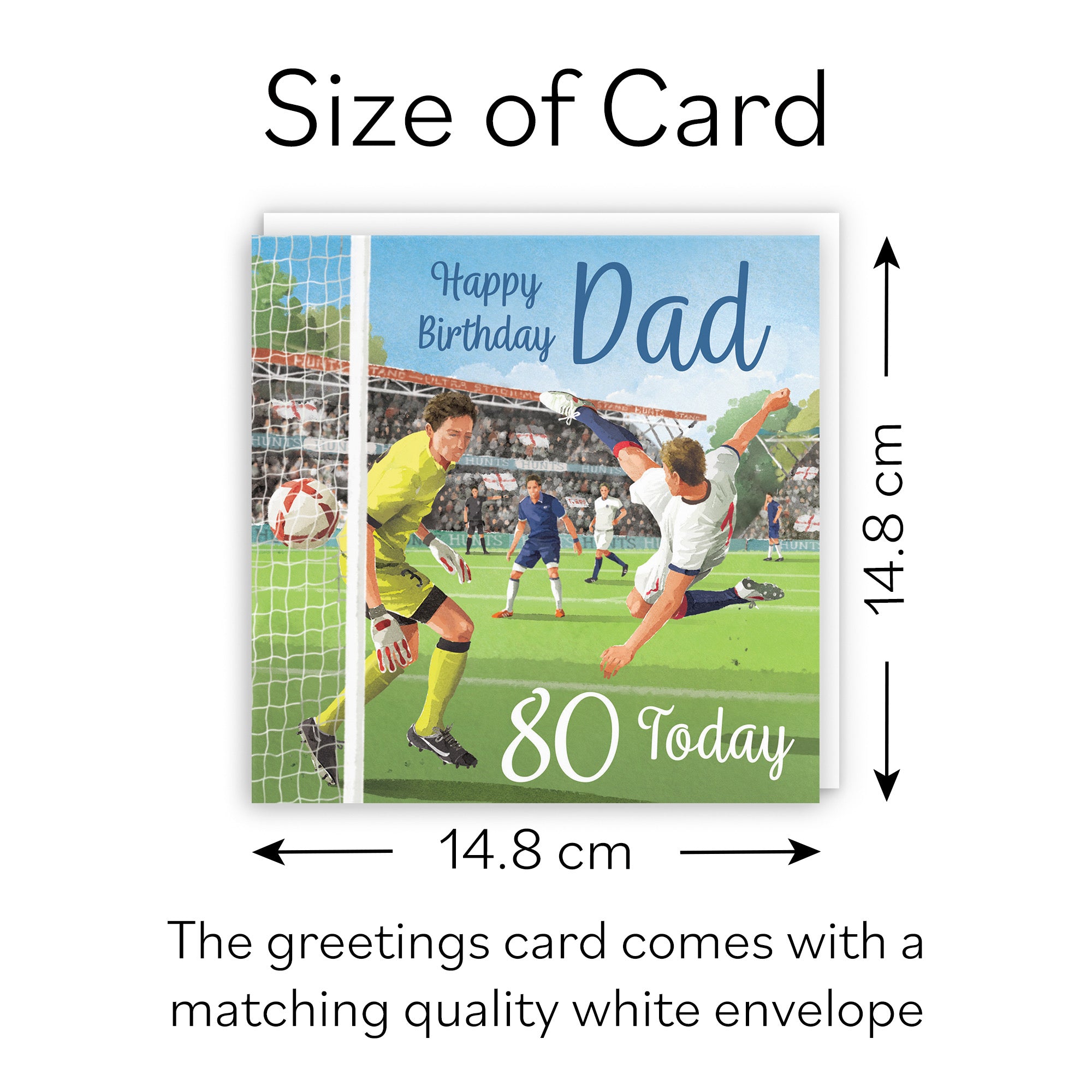 80th Dad Football Birthday Card Milo's Gallery - Default Title (B0CNXZ8C3K)