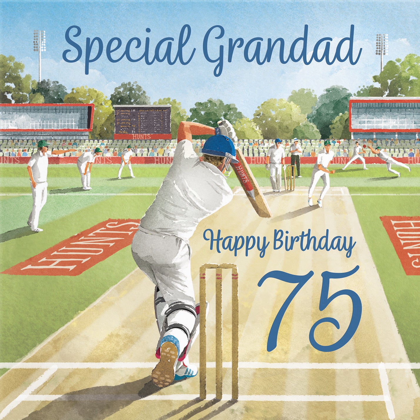 75th Grandad Cricket Birthday Card Milo's Gallery - Default Title (B0CPMC5SK4)