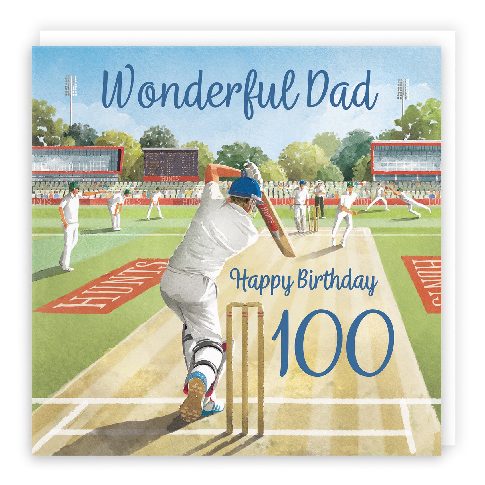 100th Dad Cricket Birthday Card Milo's Gallery - Default Title (B0CPMDFLM1)