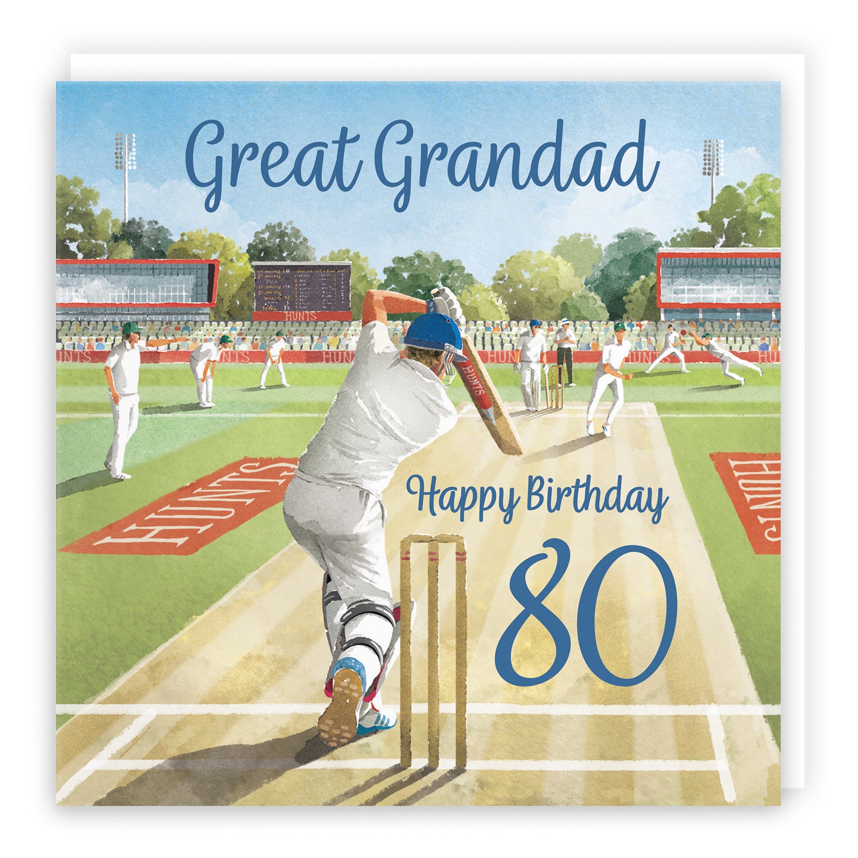 80th Great Grandad Cricket Birthday Card Milo's Gallery - Default Title (B0CPMDRWLY)