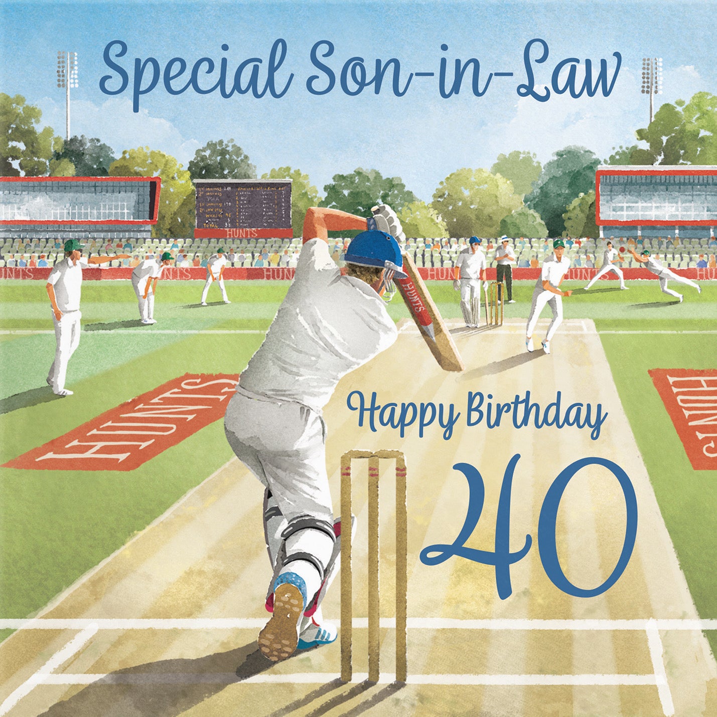 40th Son In Law Cricket Birthday Card Milo's Gallery - Default Title (B0CPMF52KY)