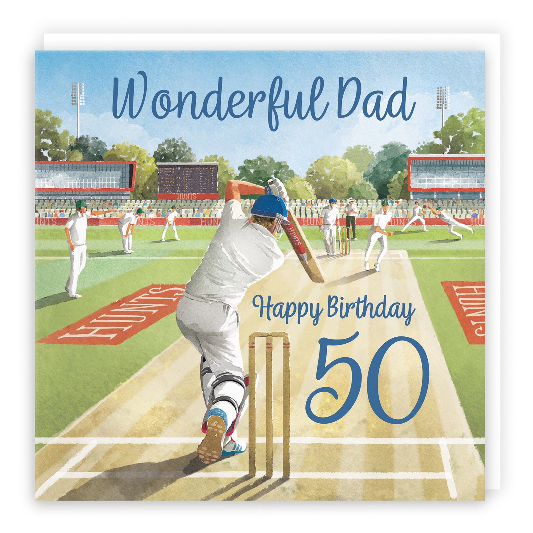 50th Dad Cricket Birthday Card Milo's Gallery - Default Title (B0CPMFM48P)