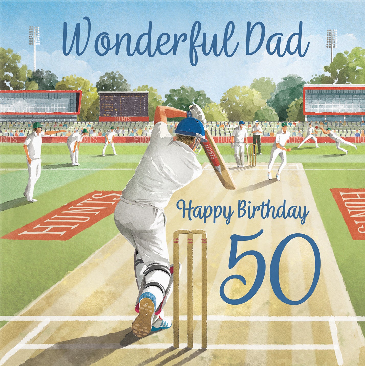 50th Dad Cricket Birthday Card Milo's Gallery - Default Title (B0CPMFM48P)