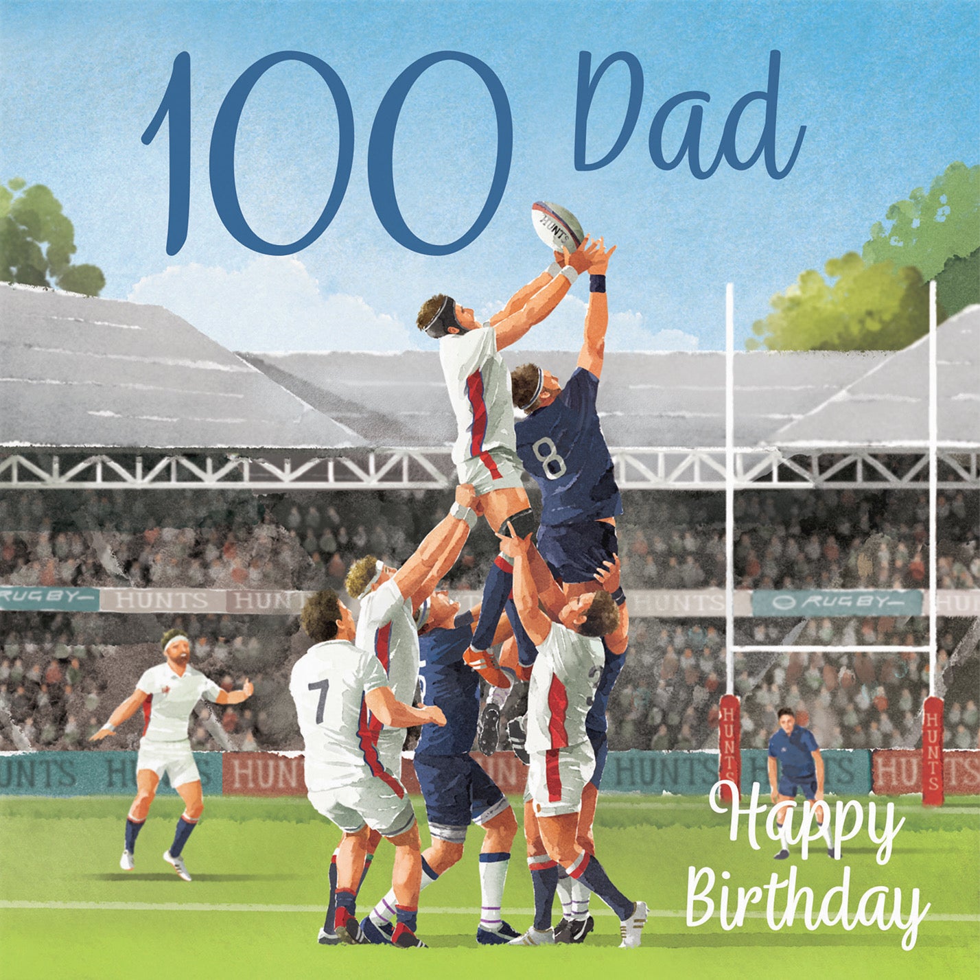 100th Dad Rugby Birthday Card Milo's Gallery - Default Title (B0CPQQ31N1)