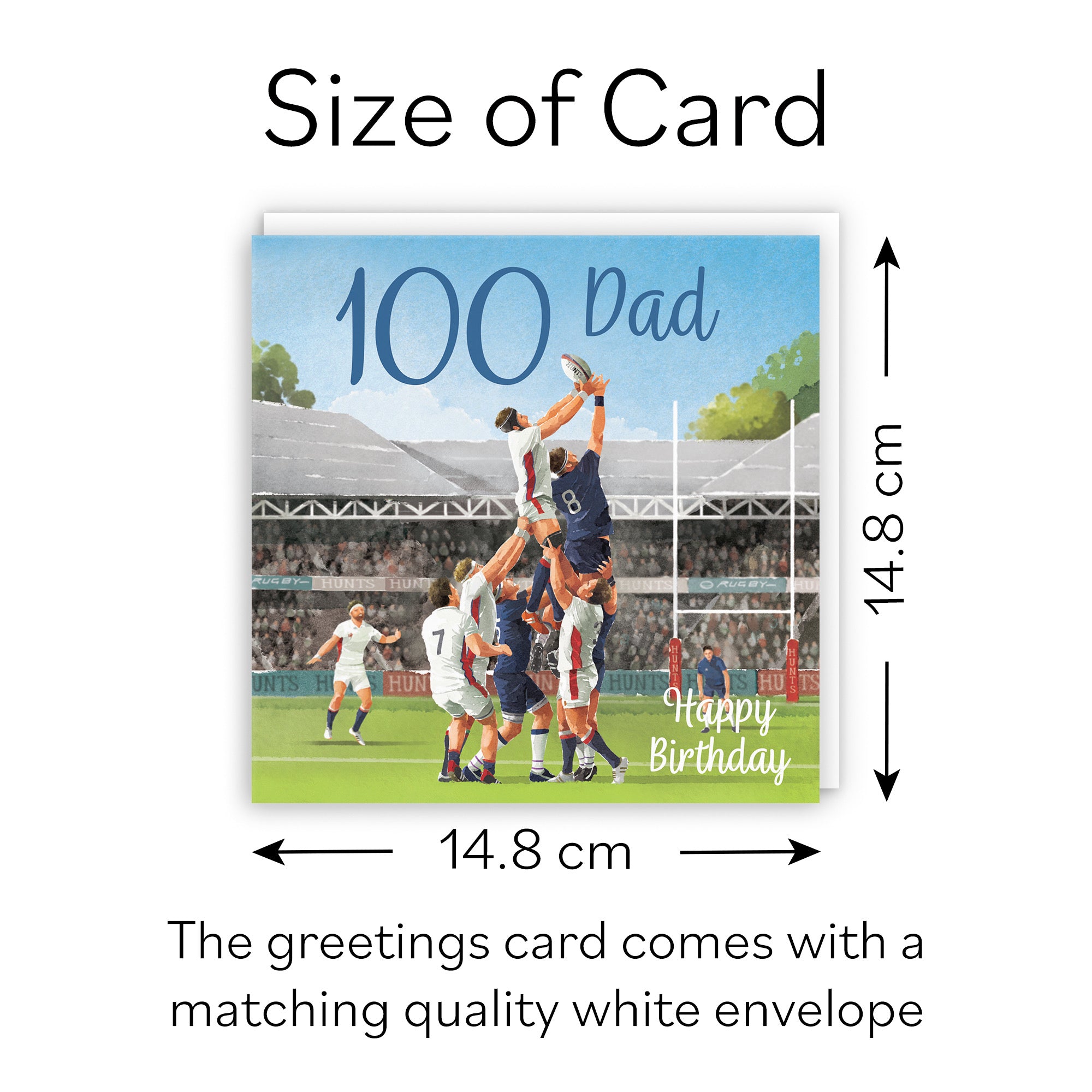 100th Dad Rugby Birthday Card Milo's Gallery - Default Title (B0CPQQ31N1)