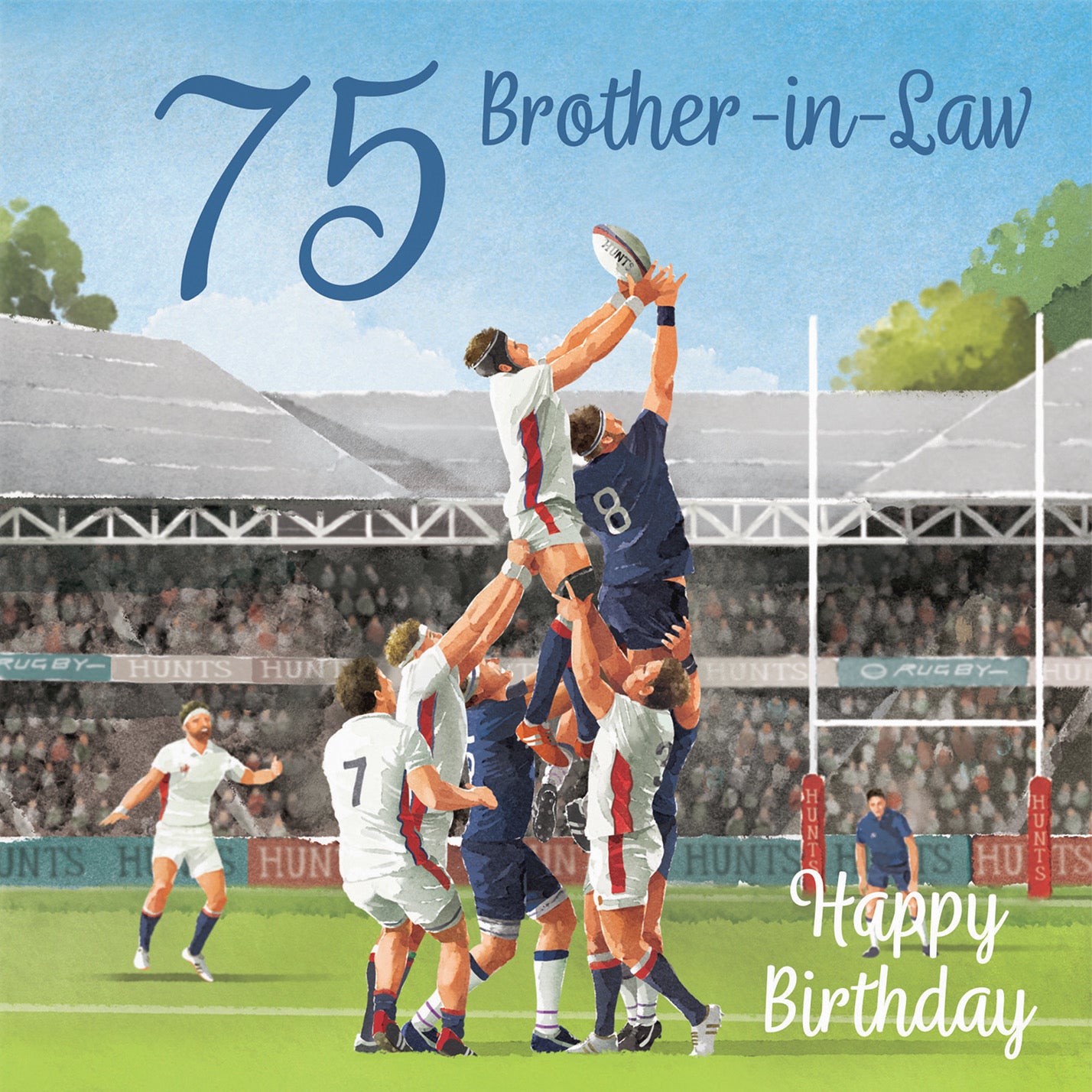 75th Brother In Law Rugby Birthday Card Milo's Gallery - Default Title (B0CPQQ5SKK)