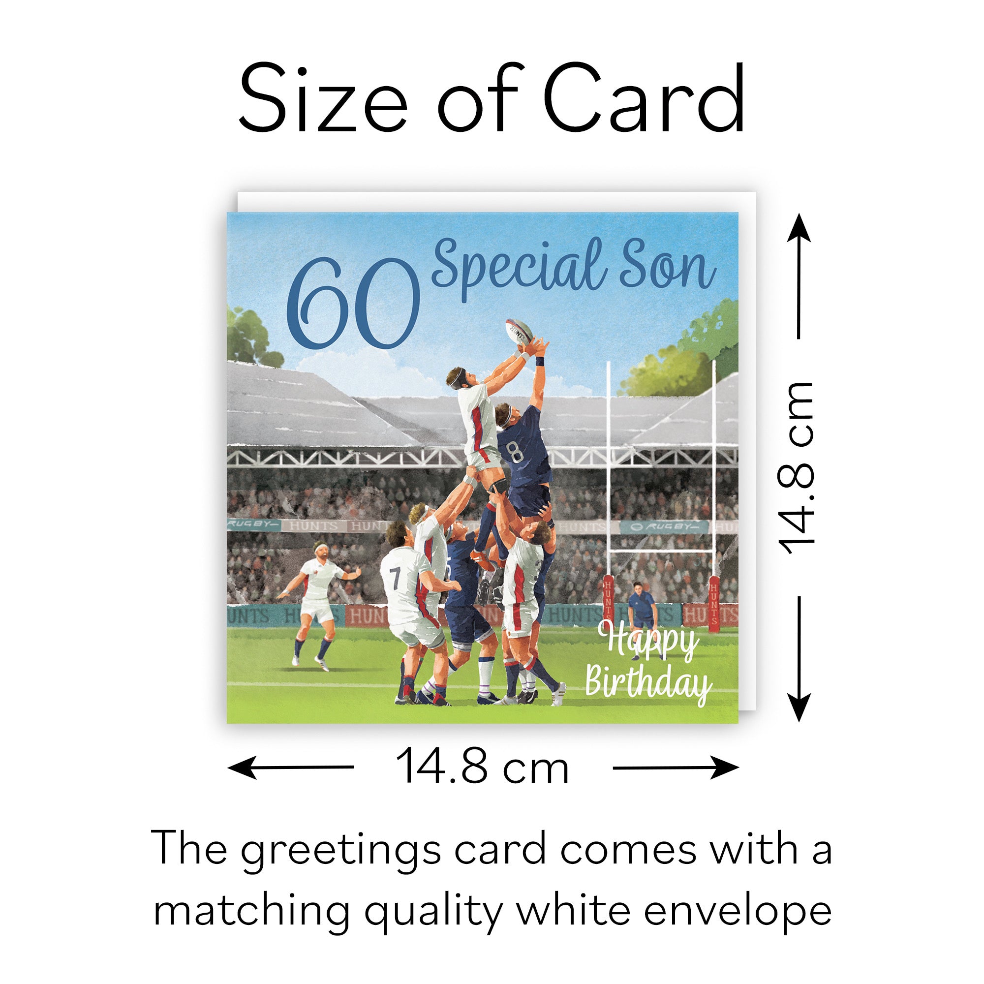 60th Son Rugby Birthday Card Milo's Gallery - Default Title (B0CPQS8X65)