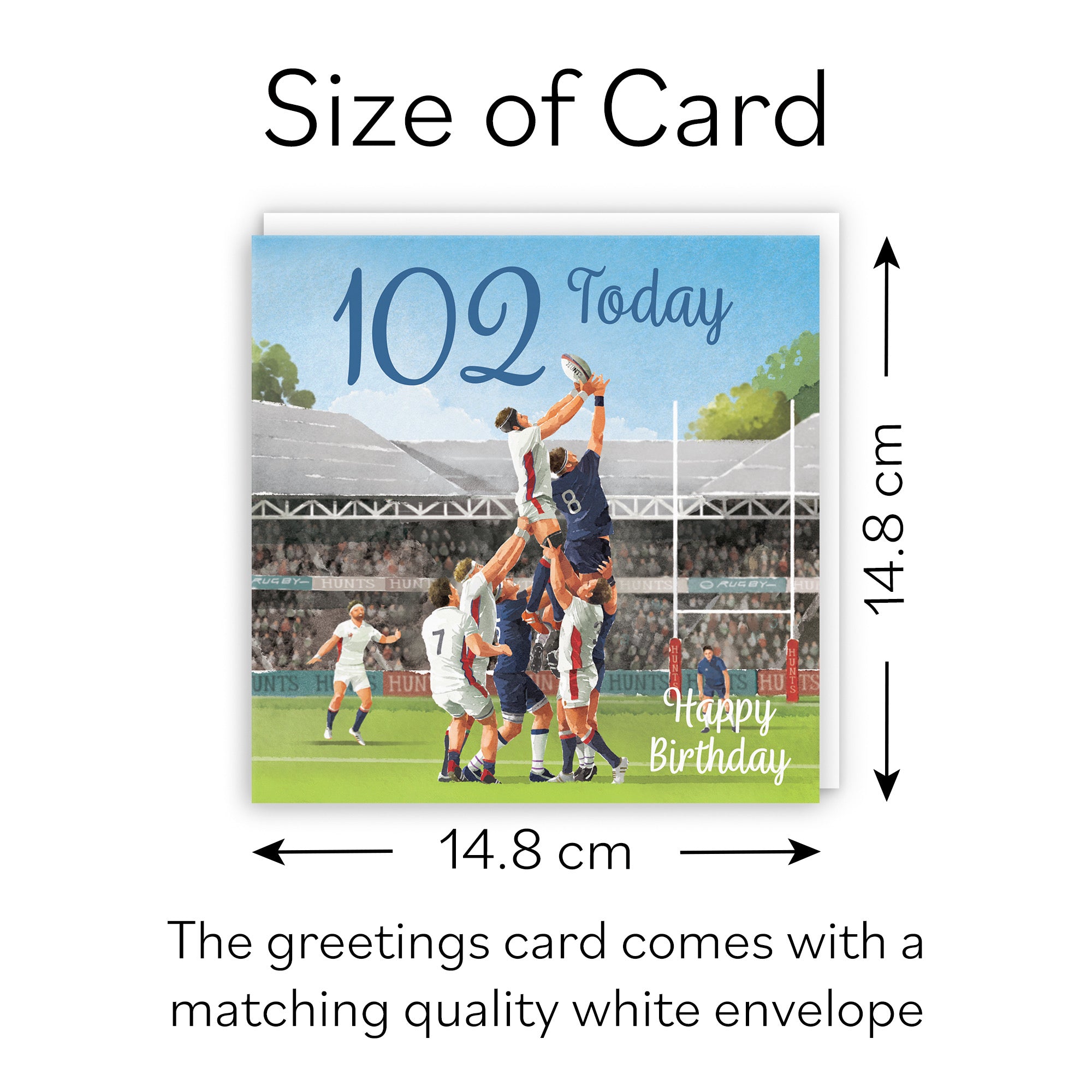 Rugby 102nd Birthday Card Milo's Gallery - Default Title (B0CPQS9XJM)