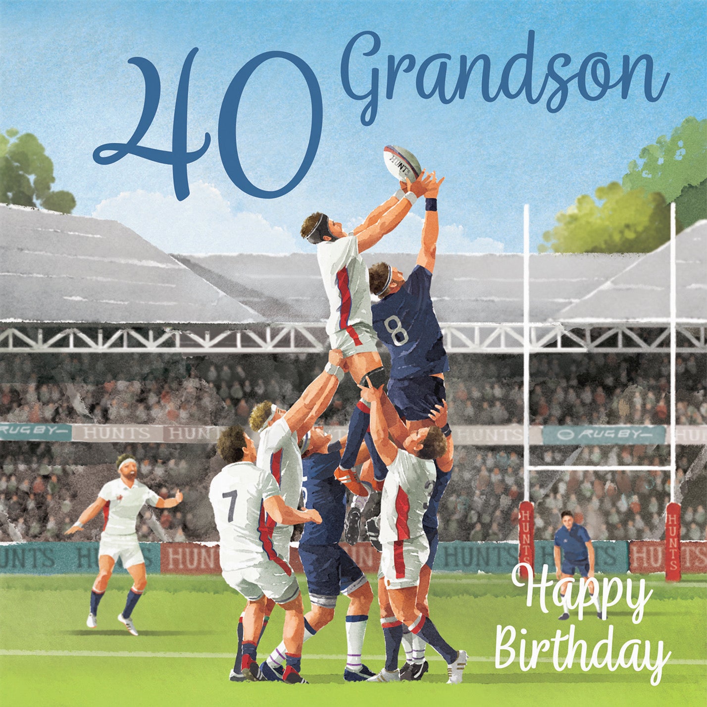 40th Grandson Rugby Birthday Card Milo's Gallery - Default Title (B0CPQSCMTK)