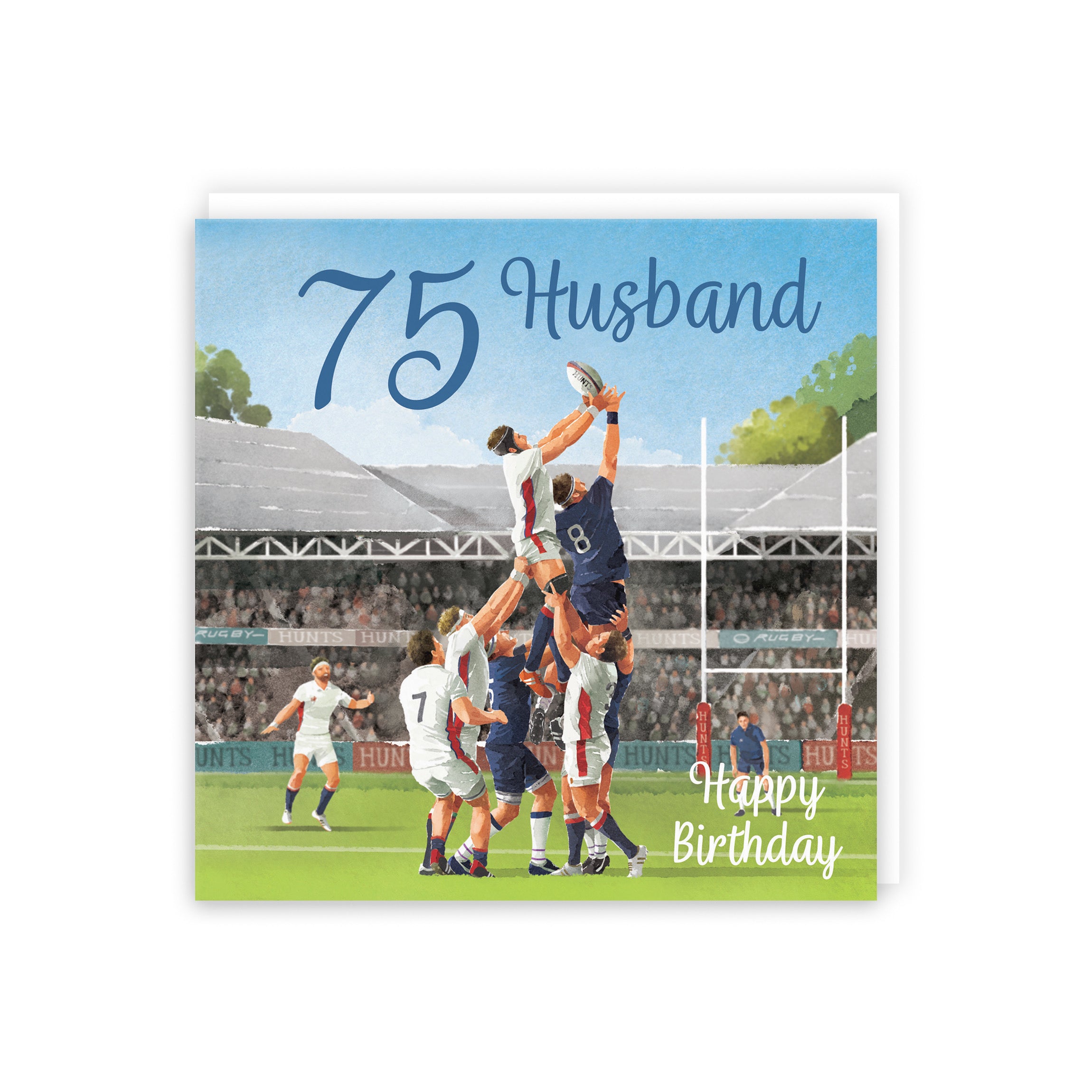 75th Husband Rugby Birthday Card Milo's Gallery - Default Title (B0CPQSDPB6)