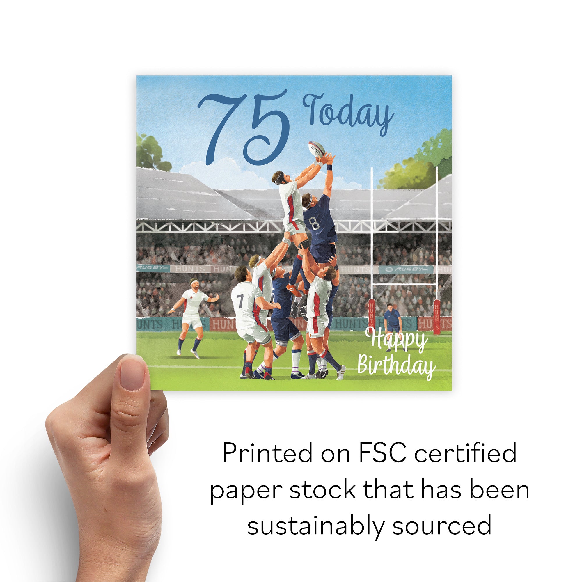 Rugby 75th Birthday Card Milo's Gallery - Default Title (B0CPQSGZ9F)