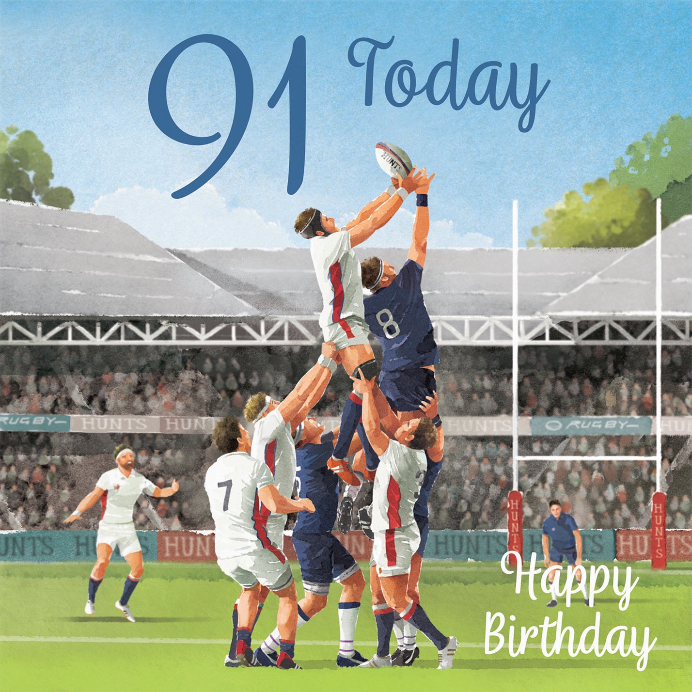 Rugby 91st Birthday Card Milo's Gallery - Default Title (B0CPQTY6BC)