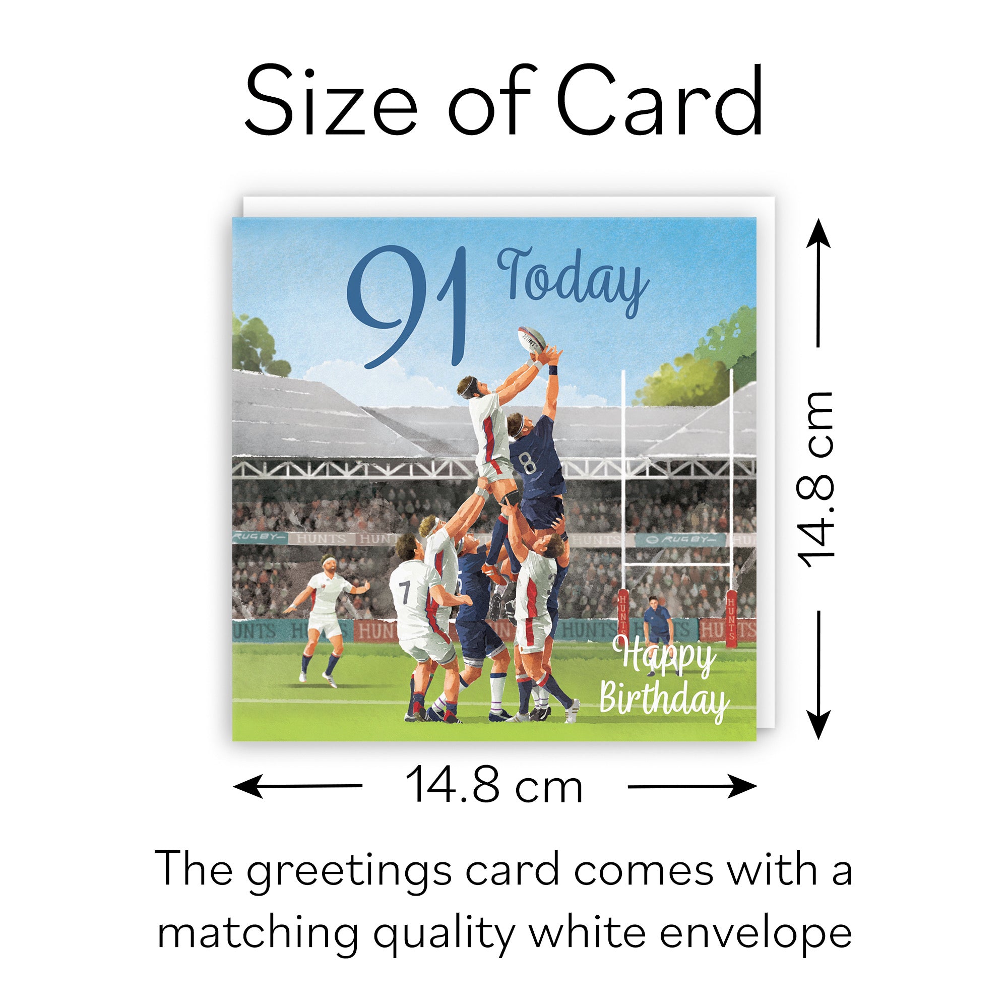 Rugby 91st Birthday Card Milo's Gallery - Default Title (B0CPQTY6BC)