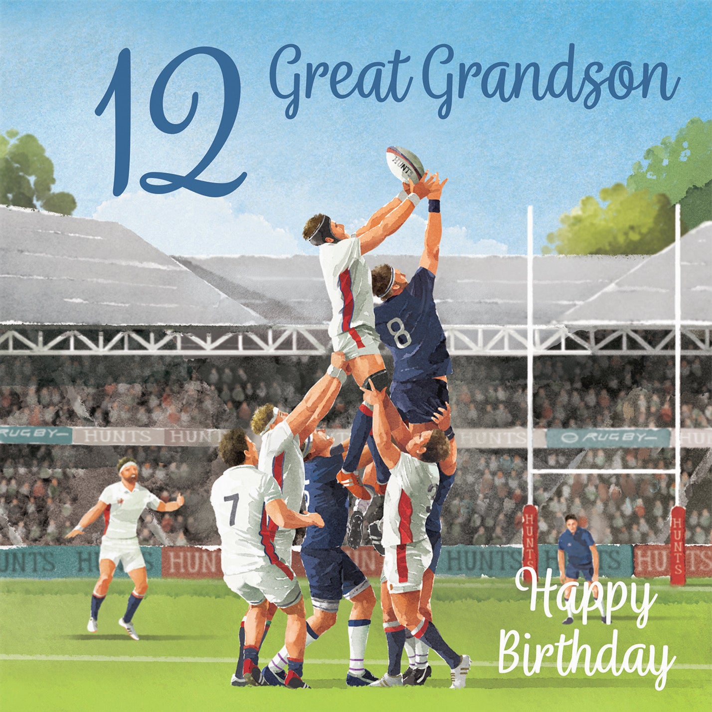 12th Great Grandson Rugby Birthday Card Milo's Gallery - Default Title (B0CPQVMPN4)