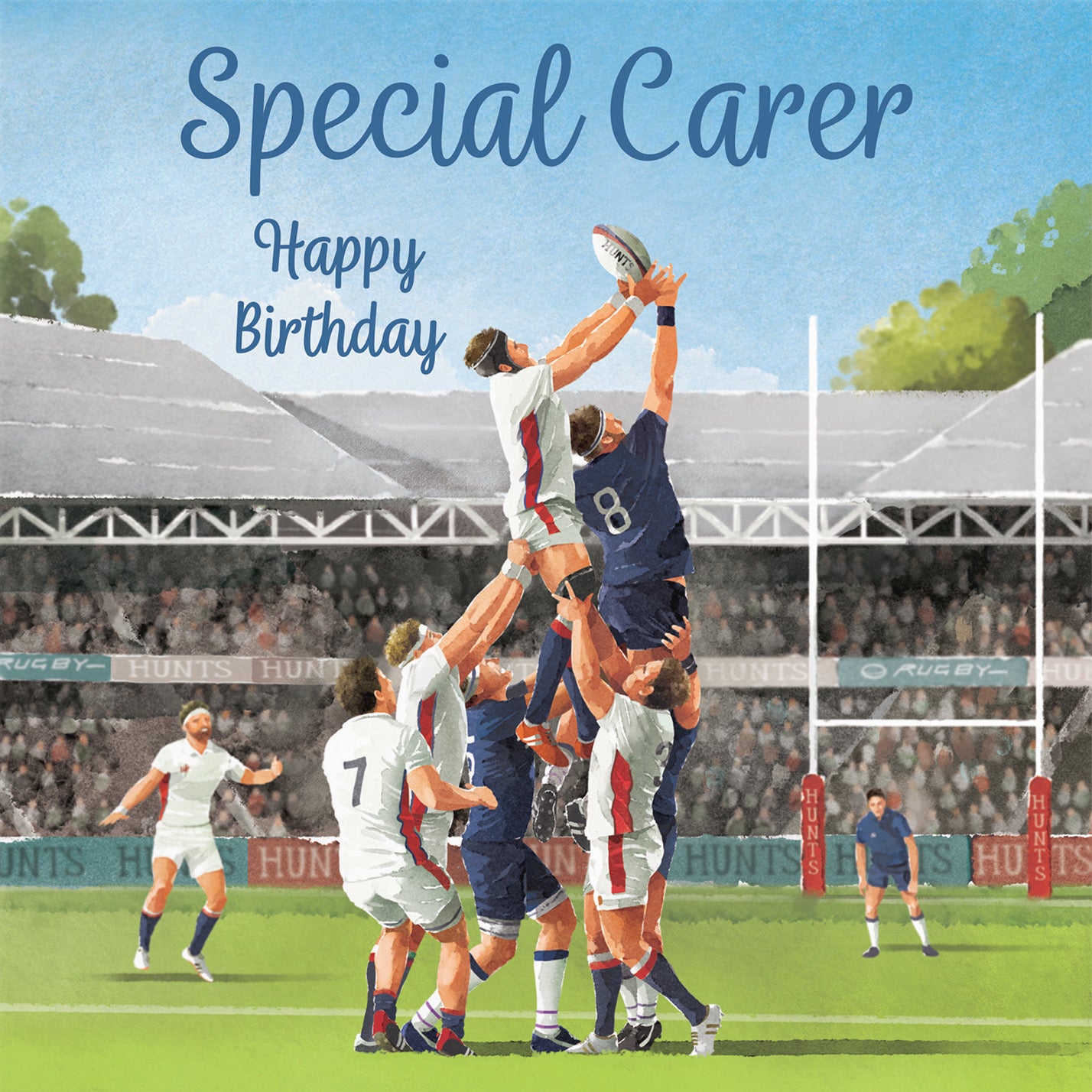 Carer Rugby Birthday Card Milo's Gallery - Default Title (B0CPQWFY8W)