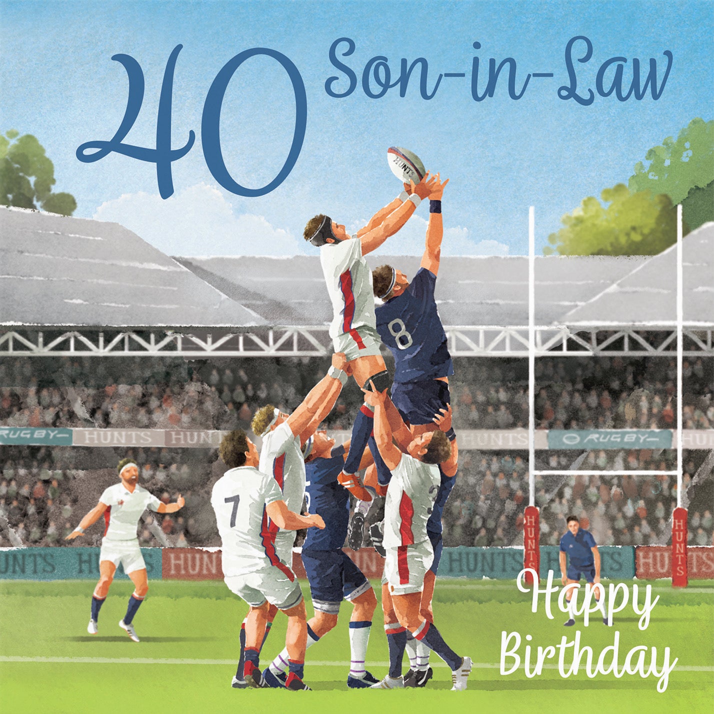 40th Son In Law Rugby Birthday Card Milo's Gallery - Default Title (B0CPQWKG85)