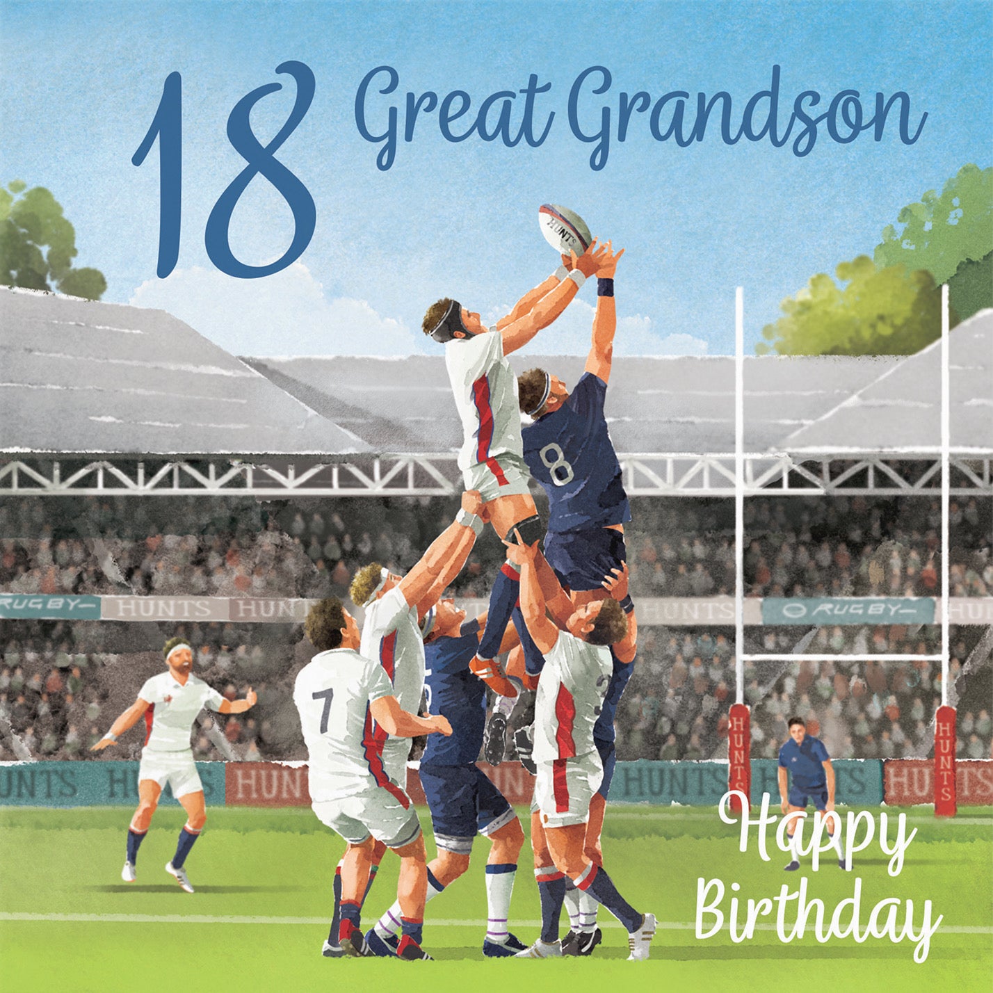 18th Great Grandson Rugby Birthday Card Milo's Gallery - Default Title (B0CPQX293R)