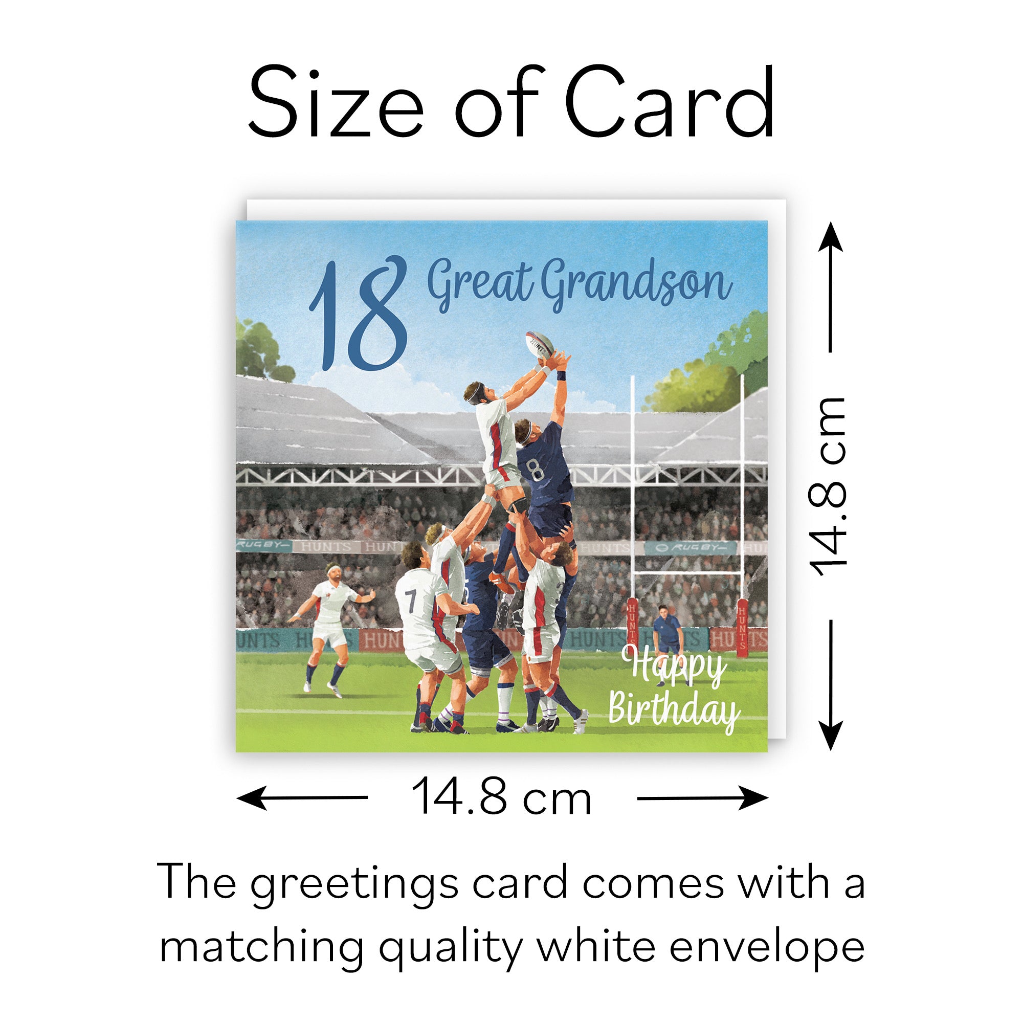 18th Great Grandson Rugby Birthday Card Milo's Gallery - Default Title (B0CPQX293R)