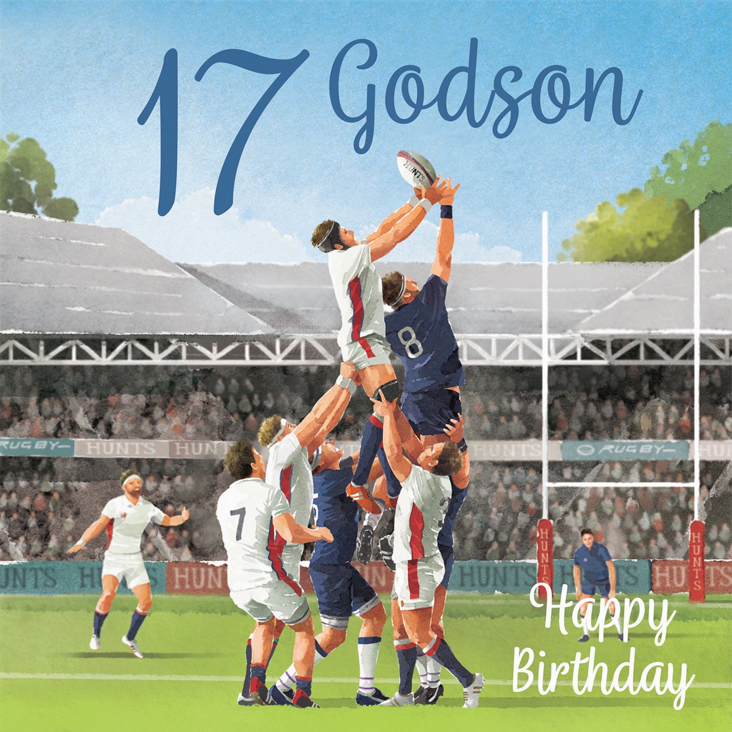 17th Godson Rugby Birthday Card Milo's Gallery - Default Title (B0CPQX74PN)