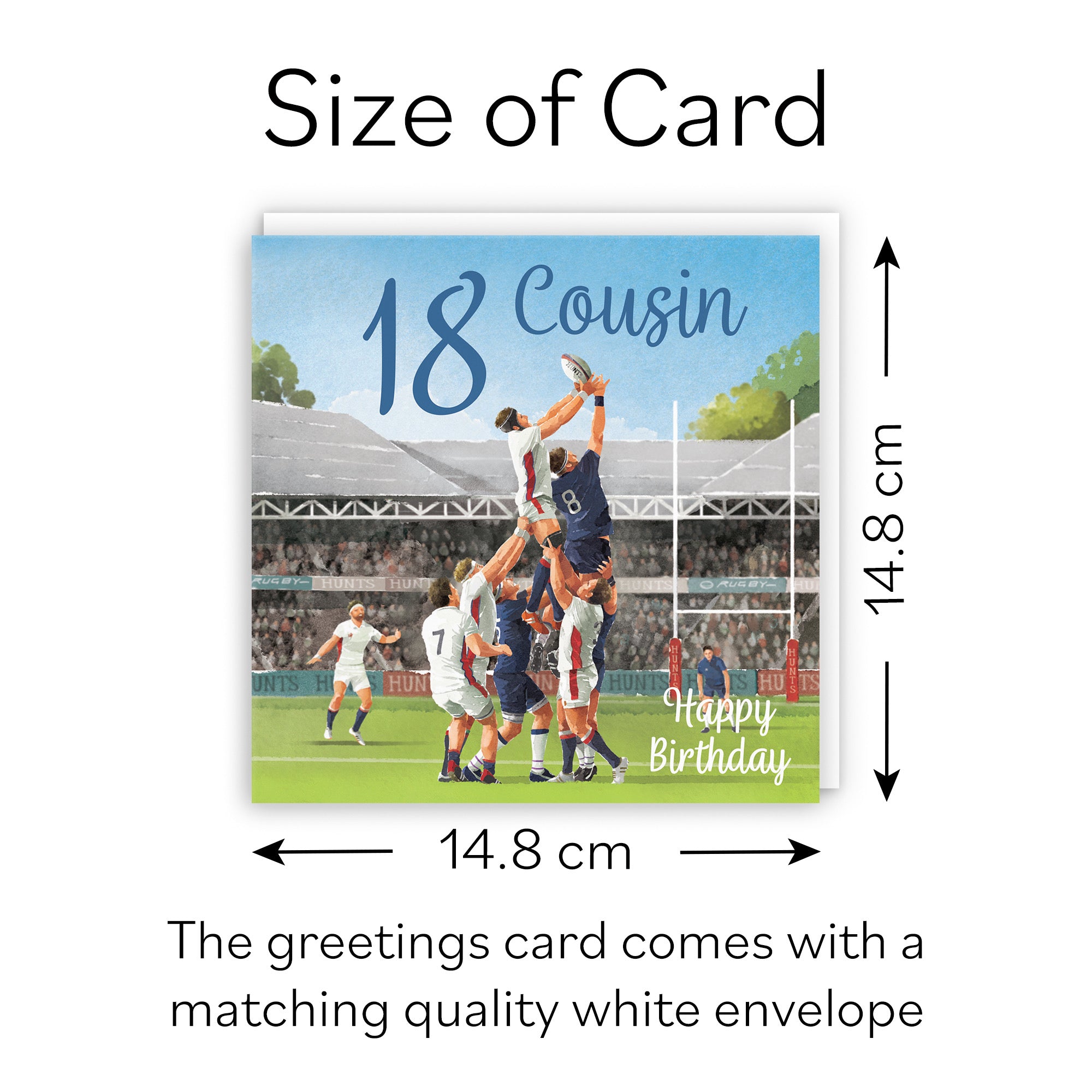 18th Cousin Rugby Birthday Card Milo's Gallery - Default Title (B0CPQXK9GT)