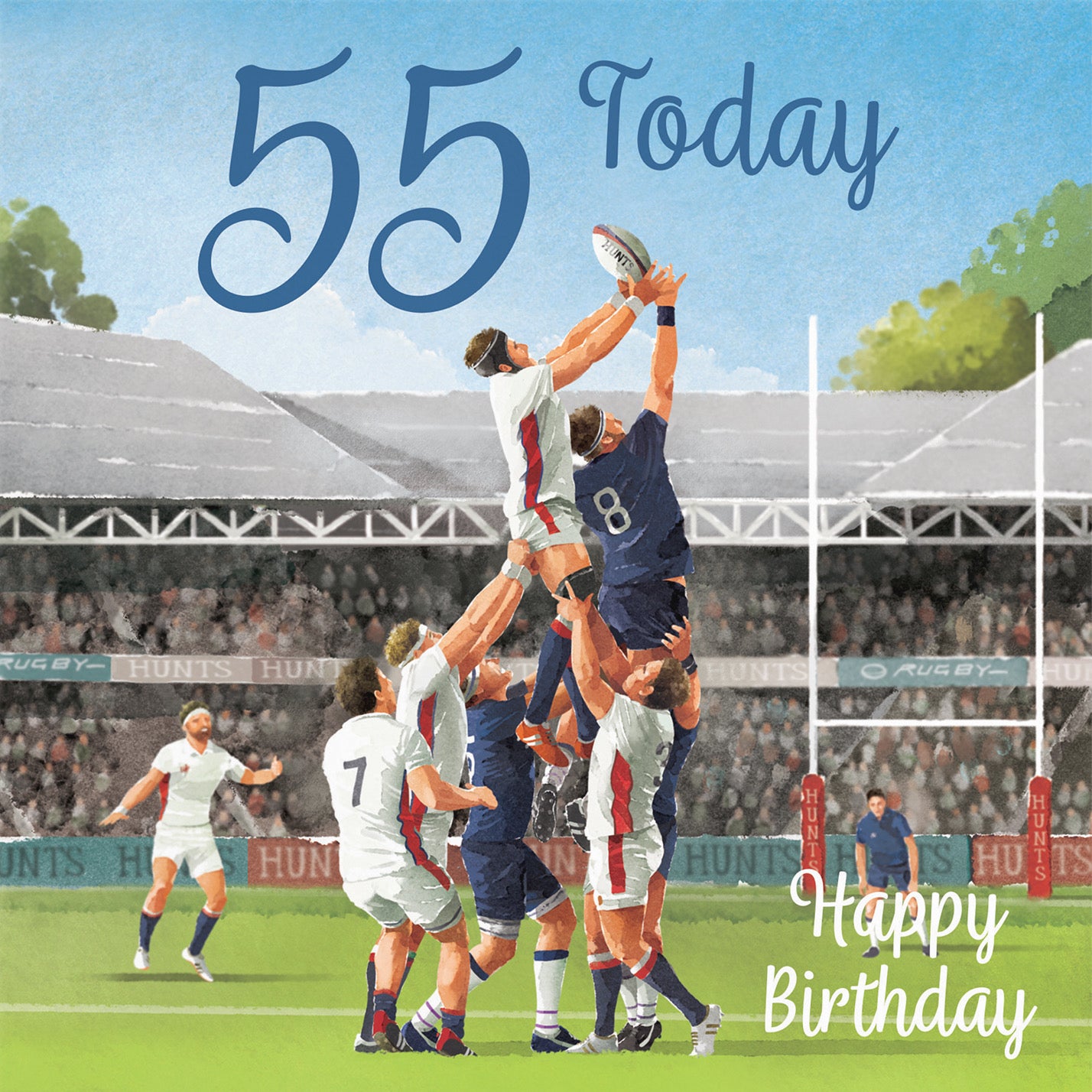 Rugby 55th Birthday Card Milo's Gallery - Default Title (B0CPQXKP9T)