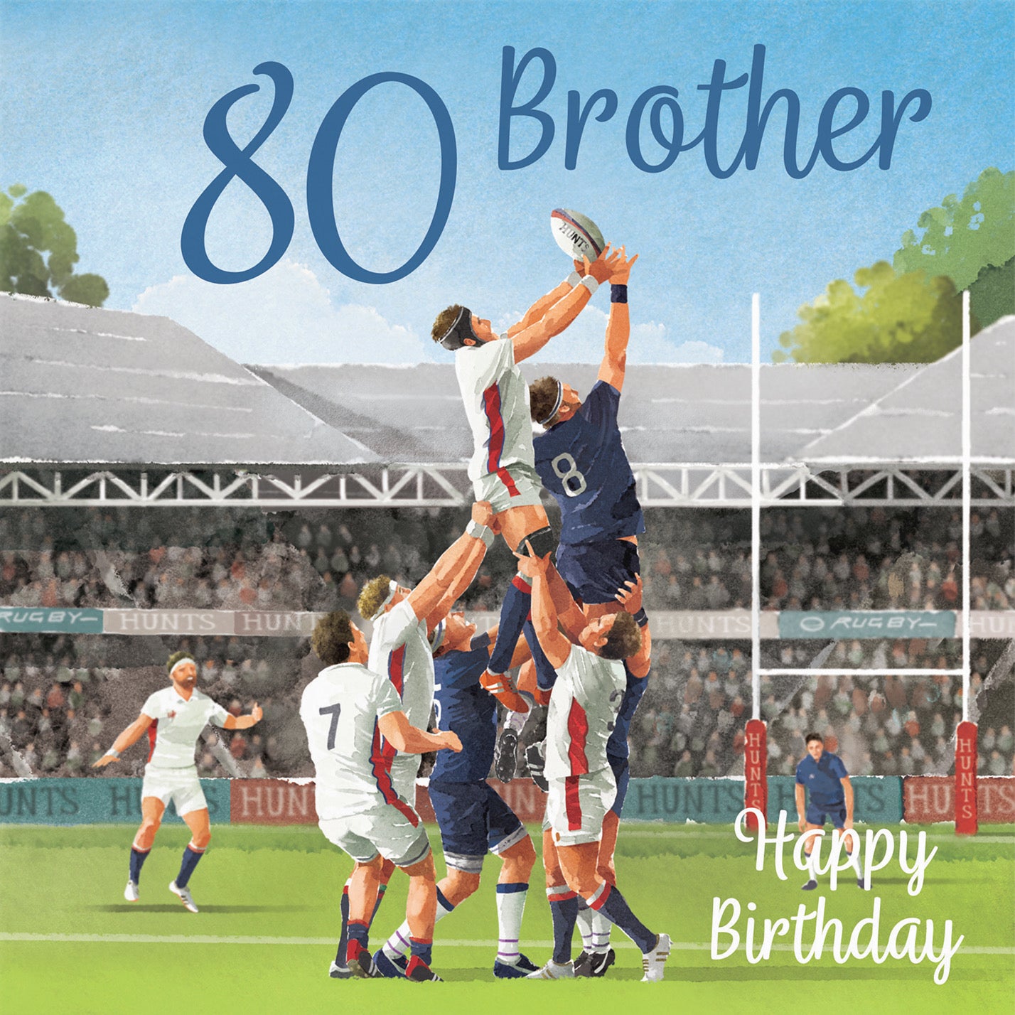 80th Brother Rugby Birthday Card Milo's Gallery - Default Title (B0CPQYBJGM)