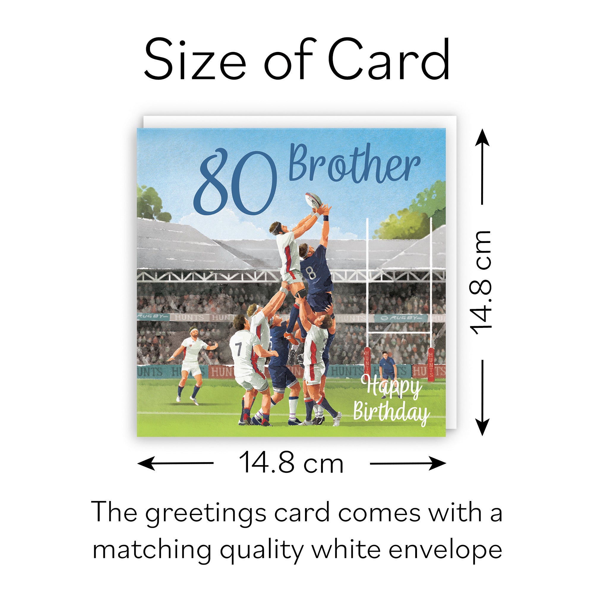 80th Brother Rugby Birthday Card Milo's Gallery - Default Title (B0CPQYBJGM)