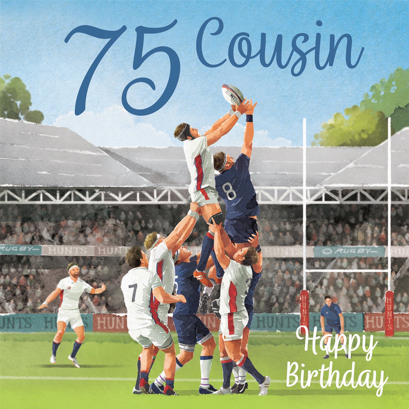 75th Cousin Rugby Birthday Card Milo's Gallery - Default Title (B0CPQZ1HCP)