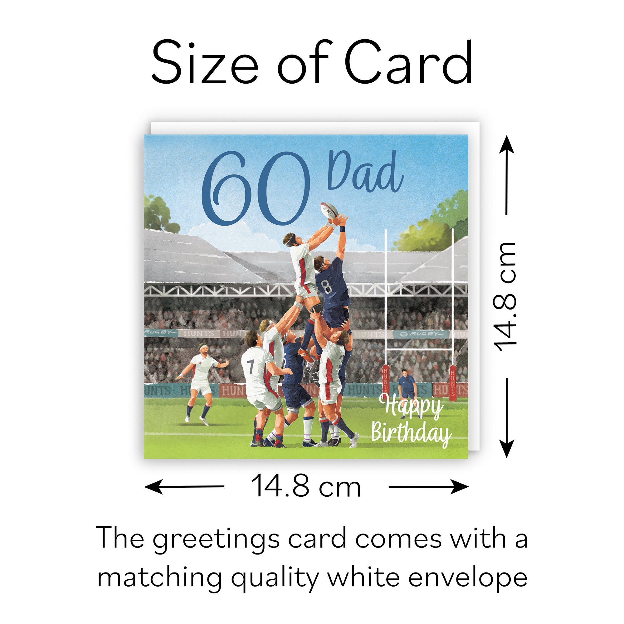 60th Dad Rugby Birthday Card Milo's Gallery - Default Title (B0CPQZ57SF)