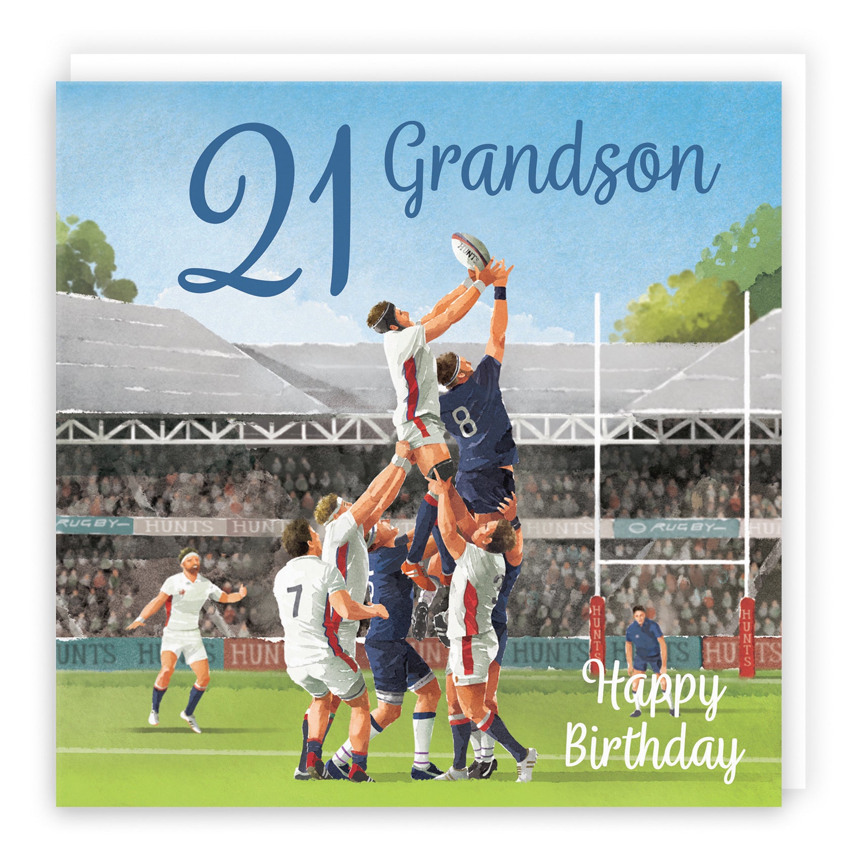 21st Grandson Rugby Birthday Card Milo's Gallery - Default Title (B0CPQZHRJK)