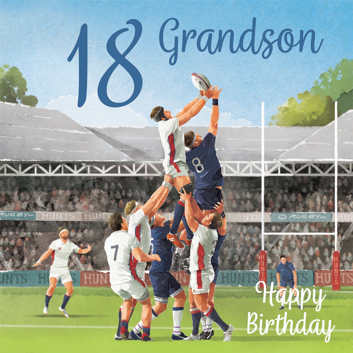 18th Grandson Rugby Birthday Card Milo's Gallery - Default Title (B0CPQZJG83)